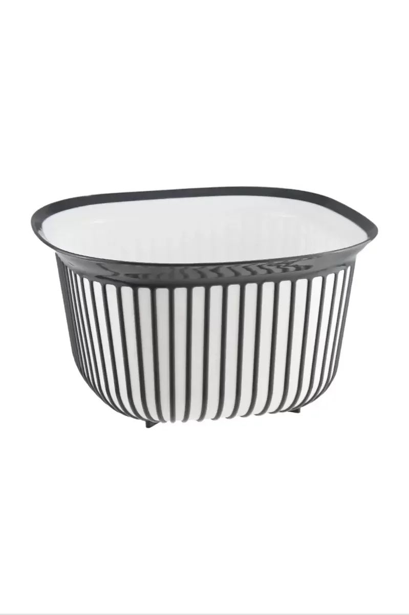 Linea Kare Çizgi Desenli Kase 4 Lt Royaleks-BNM-3712
