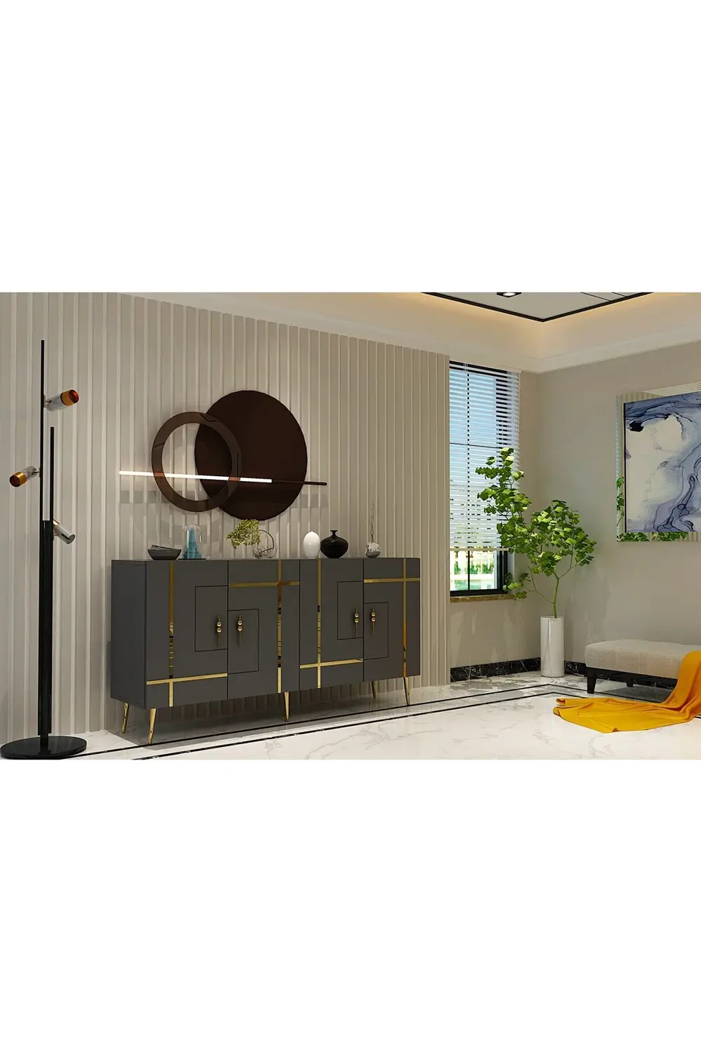 LİNECT (KB150) KONSOL ANTRASİT-ALTIN