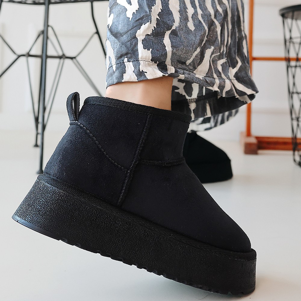 Linne Siyah Süet Bot Linne Siyah Süet Bot