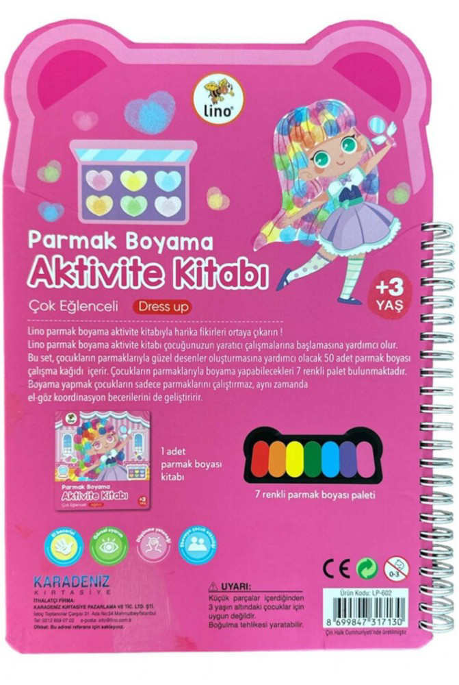 Lino Parmak Boyama Aktivite Kitabı Dress Up Lp-602