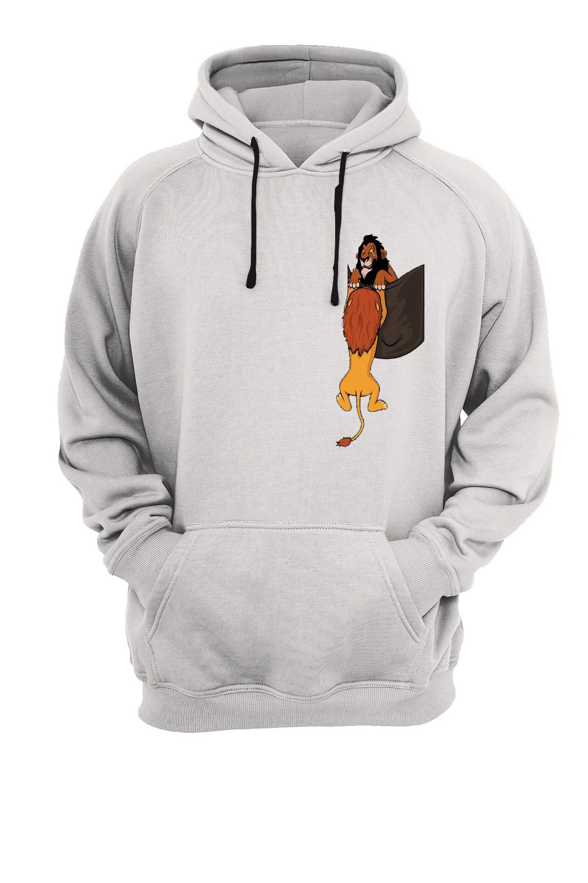 Lion King Baskılı Fermuarsız Kapüşonlu Sweatshirt Lion King Baskılı Fermuarsız Kapüşonlu Sweatshirt