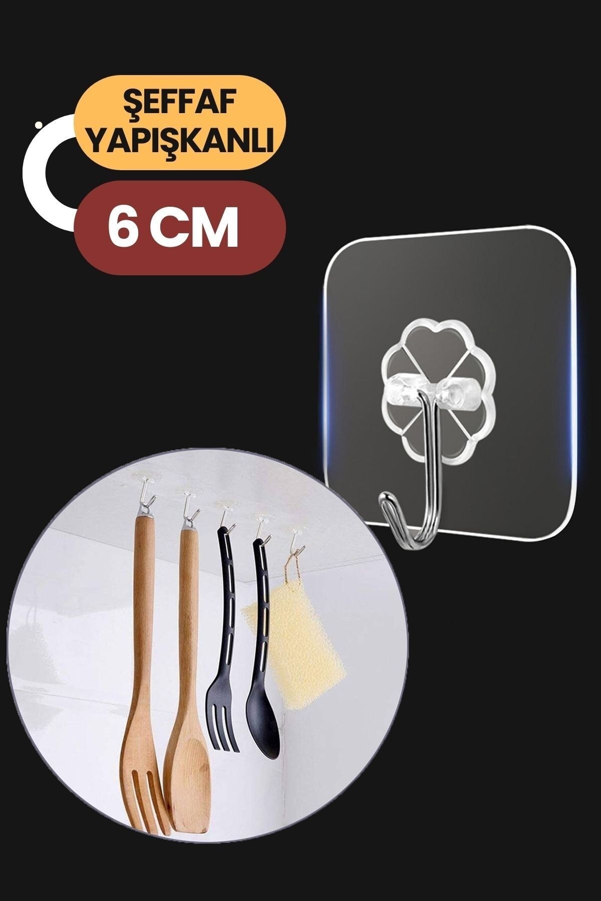 Transformacion Lionzio Şeffaf Yapışkanlı Askı 6 Cmx6 Cm