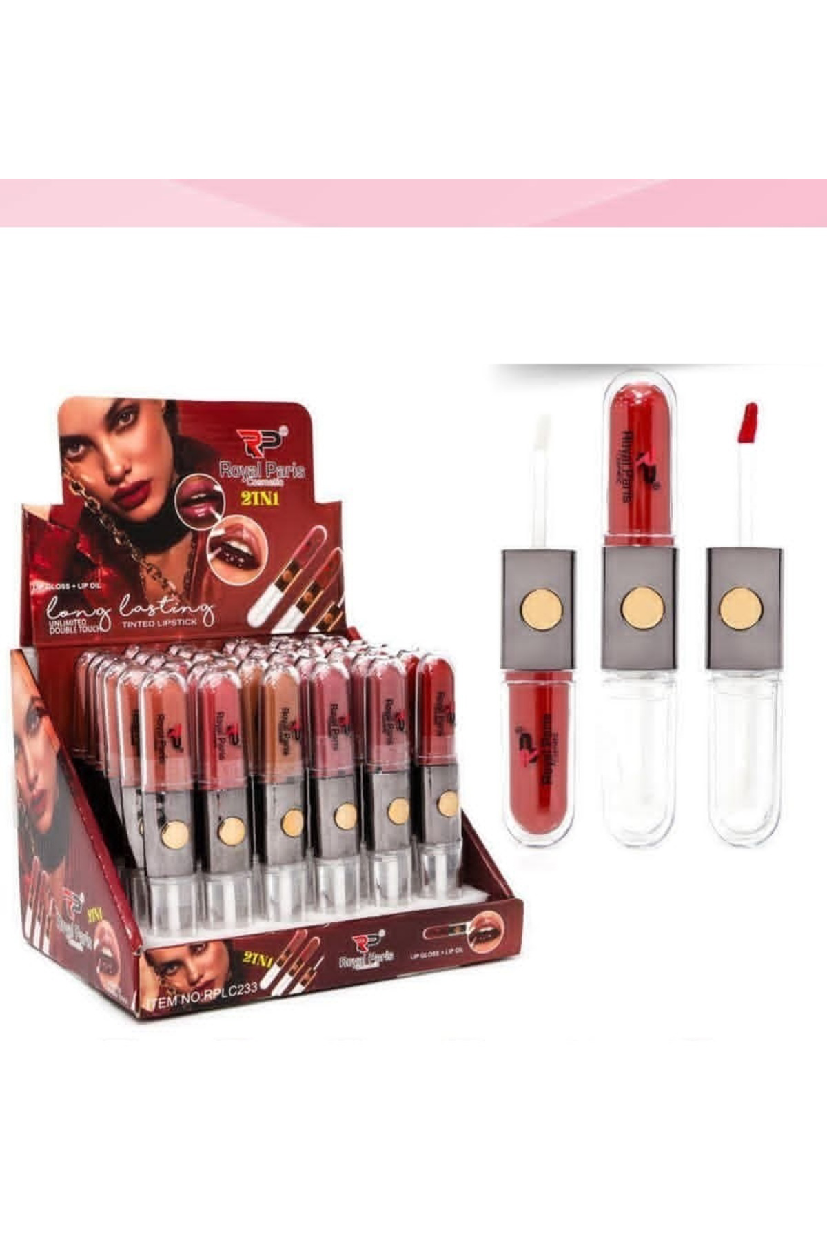 Royal Paris Lip Gloss & Oil -Kalici Parlak Ruj-Çift Tarafli No:4