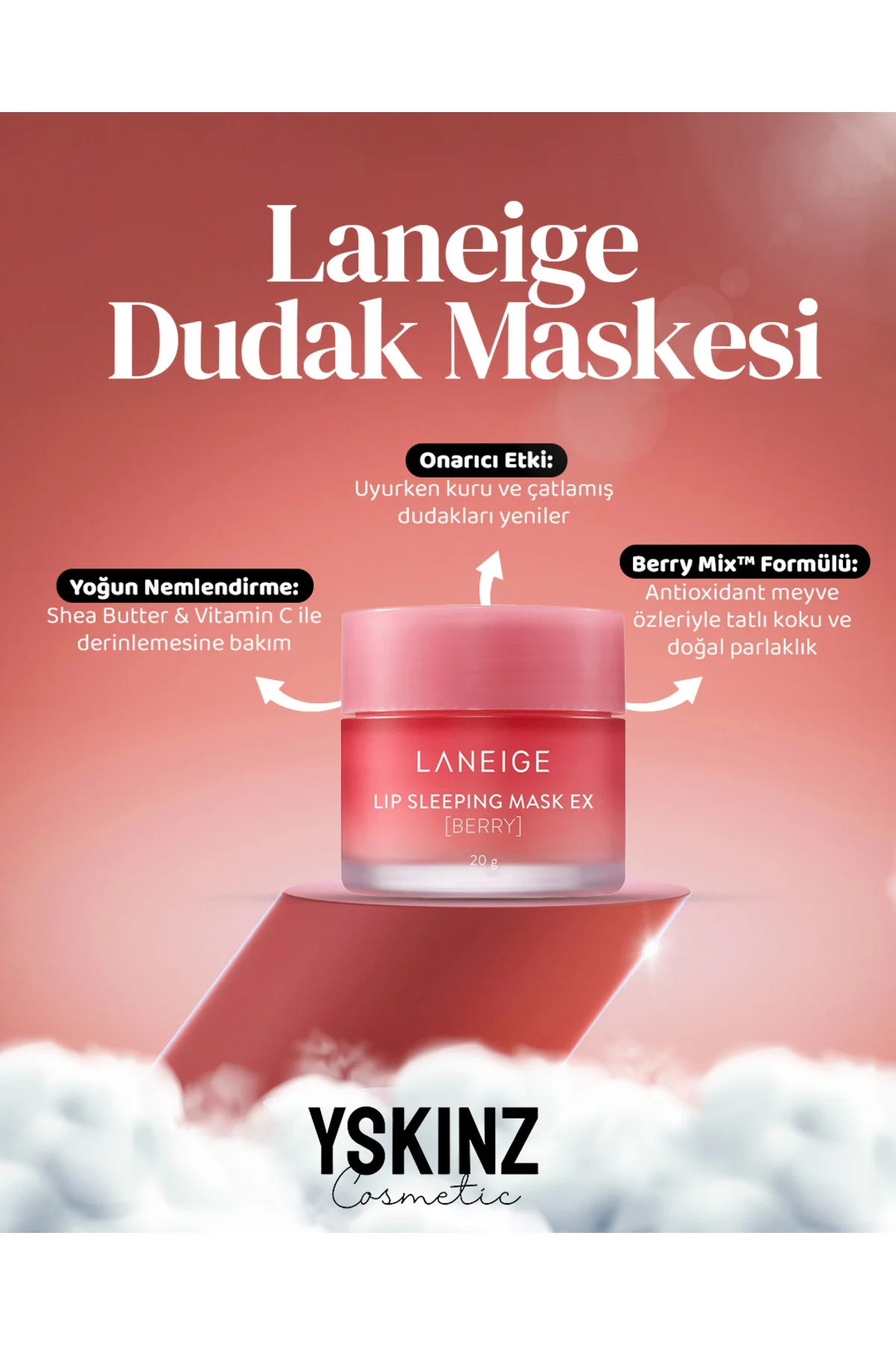 Lip Sleeping Mask (BERRY) 20 G - Dudak Için Gece Maskesi