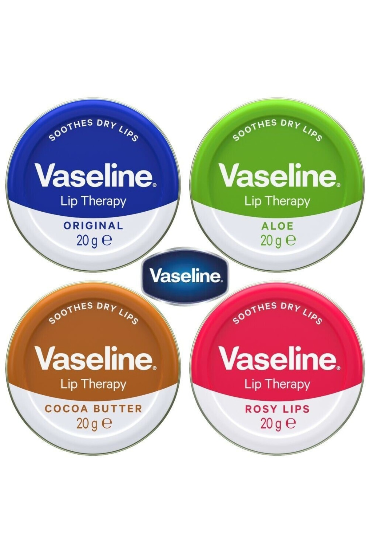 Vaseline Lip Therapy 20G – Rosy Lips - Cococa Butter - Original & Aloe ( 4