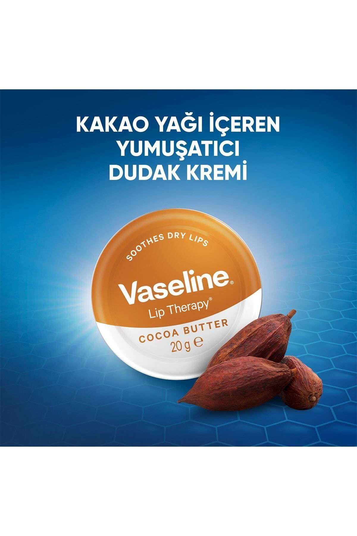 Vaseline Lip Therapy Yumuşatıcı Dudak Kremi Kakao Yağı 20 G