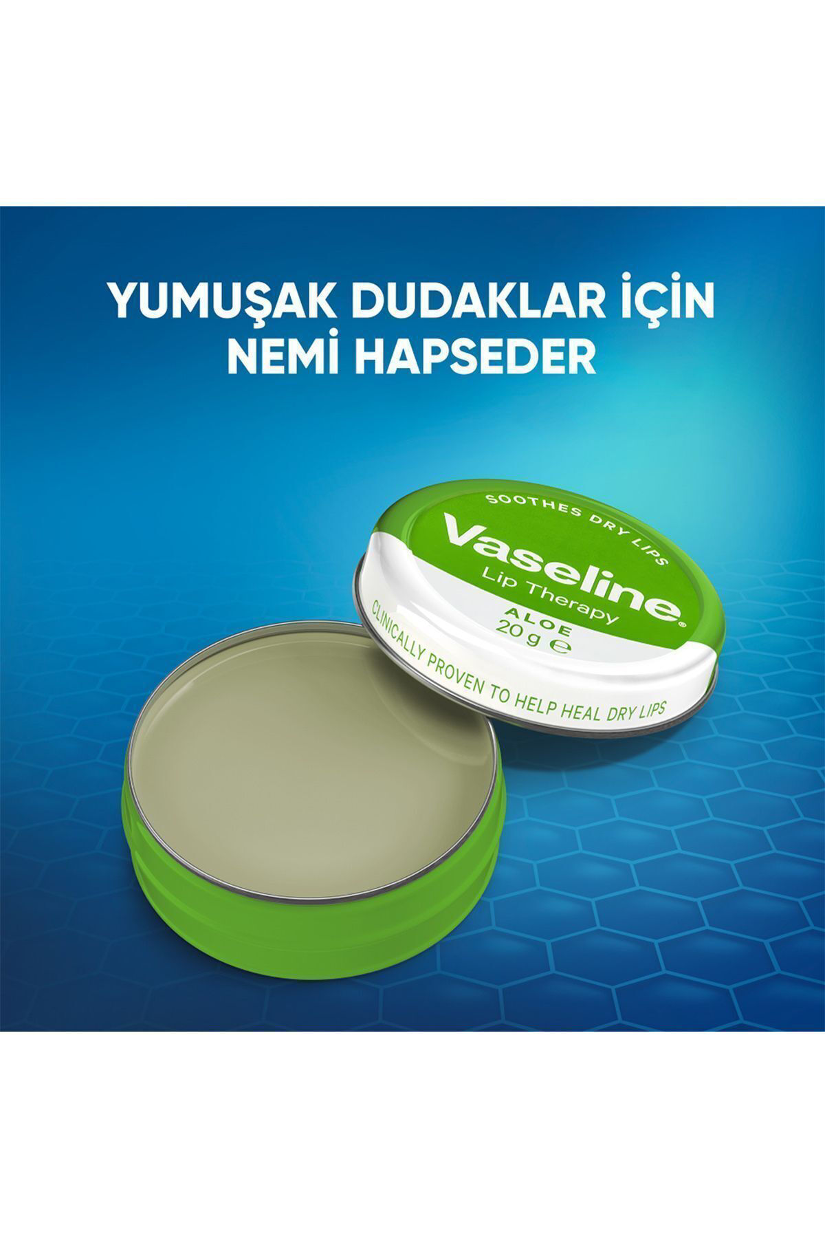 Vaseline Lip Therapy Yumuşatıcı Dudak Kremi Aloe Vera Özü 20 G X2