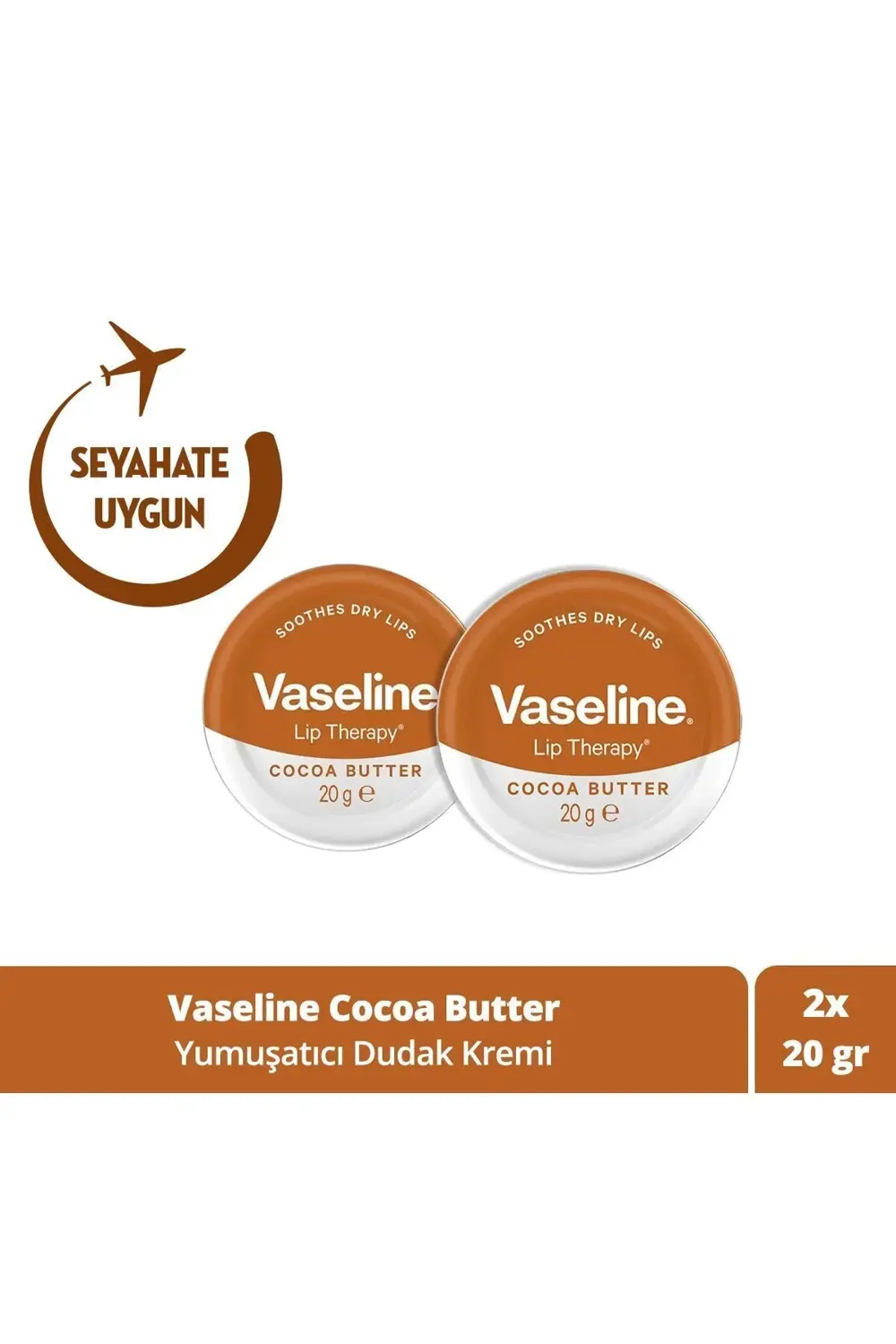 Lip Therapy Yumuşatıcı Dudak Kremi Kakao Yağı 20 G X2 Adet