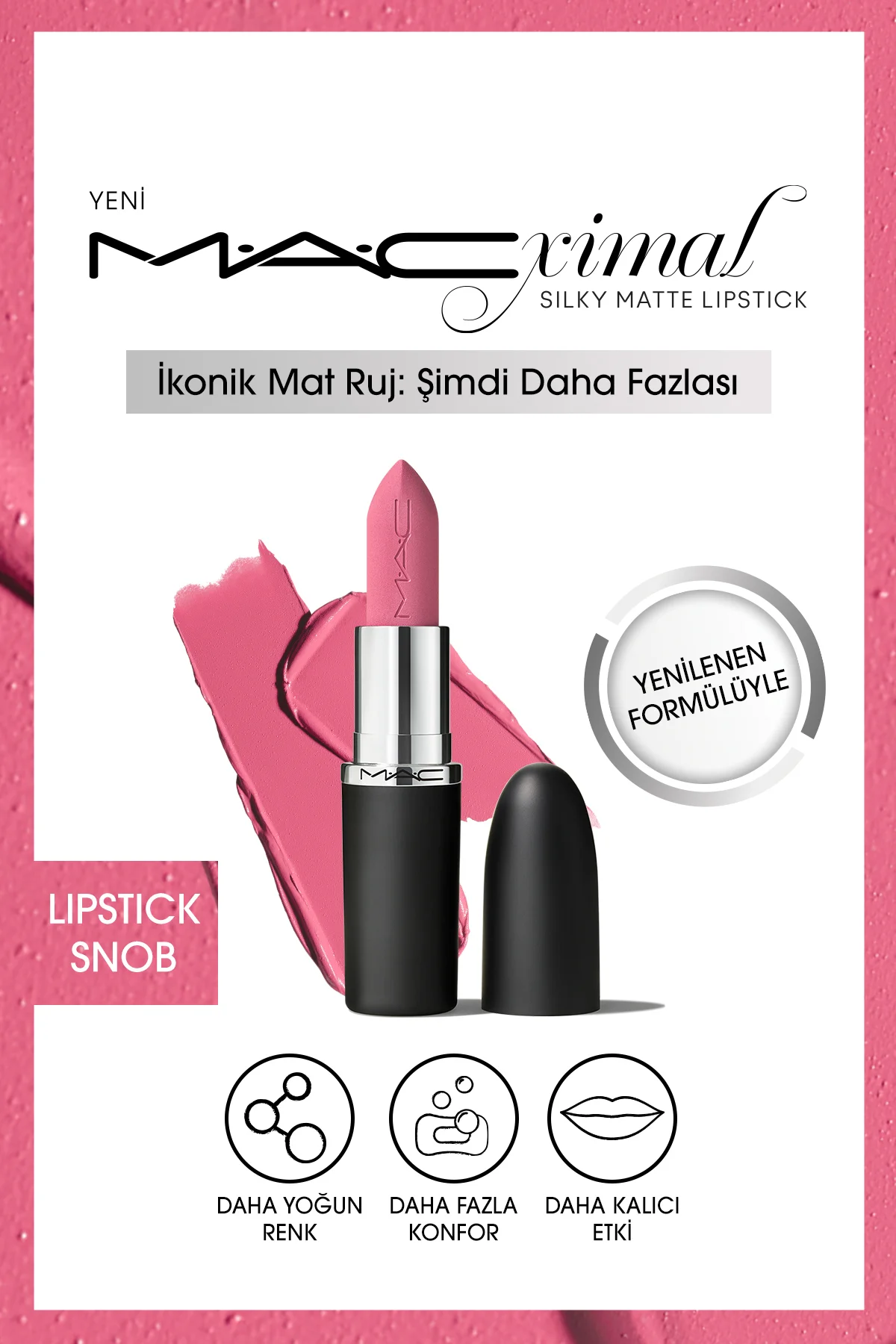 LİPSTİCK SNOB-M·A·CXIMAL Silky Matte Lipstick Yoğun Renk Sağlayan