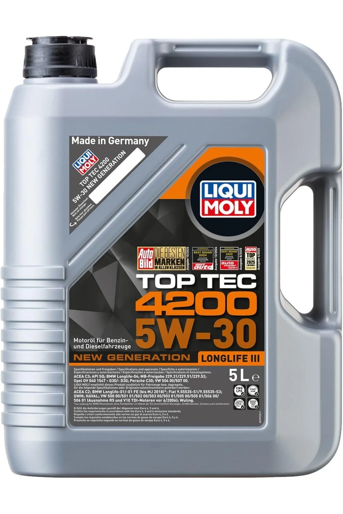 Lıquı Molyy Top Tec 4200 5W-30 5 lt Motor Yağı 2026 Üretim