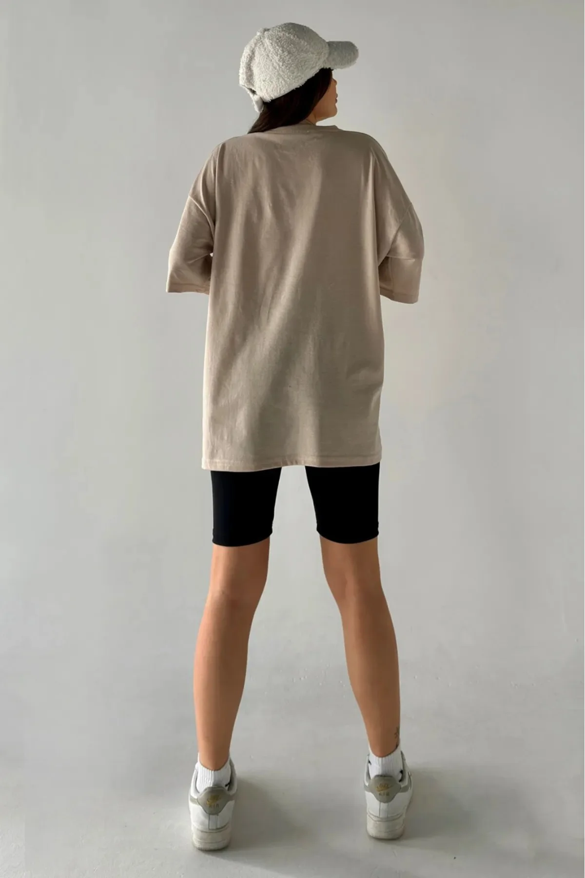 Lisa Kadın %100 Organik Pamuklu Kalın Dokulu hakiki Oversize Fit 