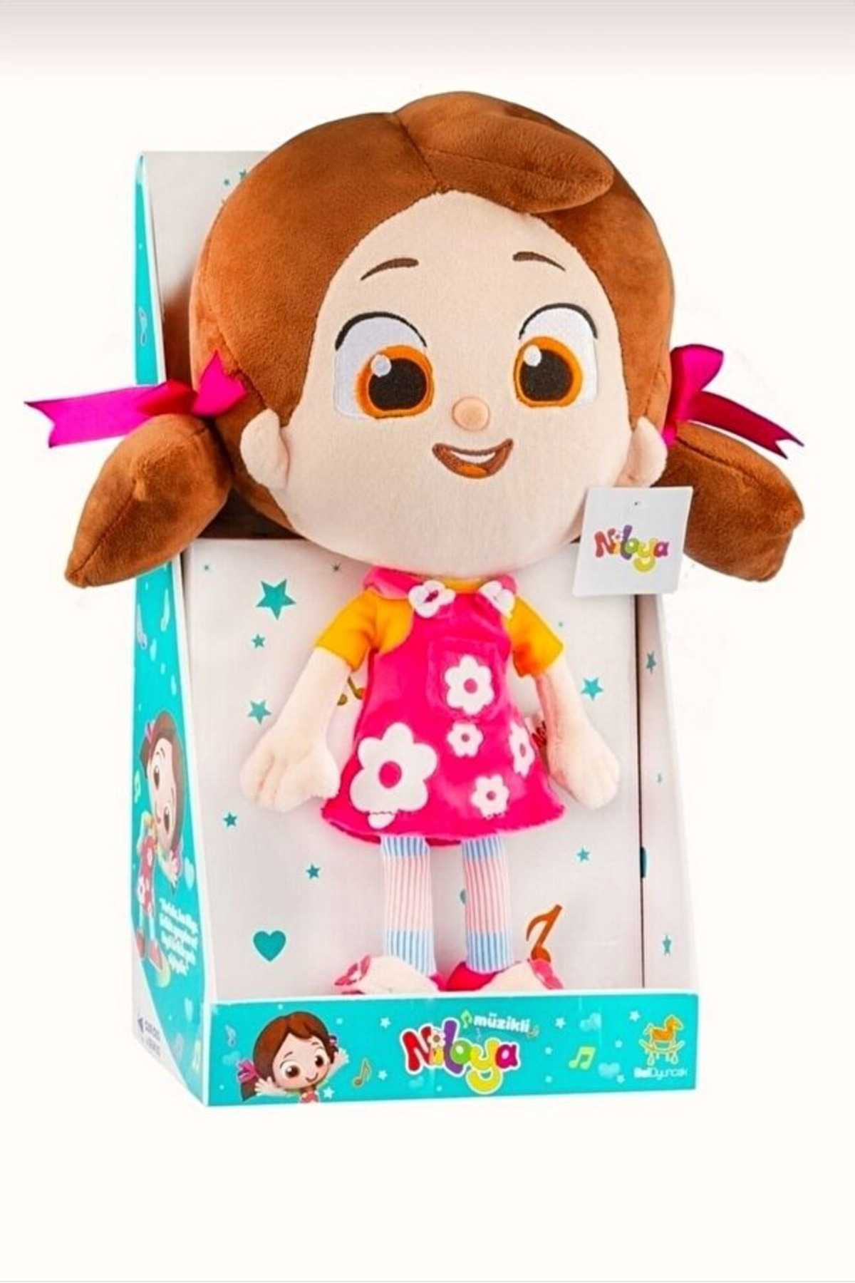 Oyuncak Store Lisanslı Niloya Kalpli Müzikli Peluş Oyuncak Sesli Bebek 35 Cm