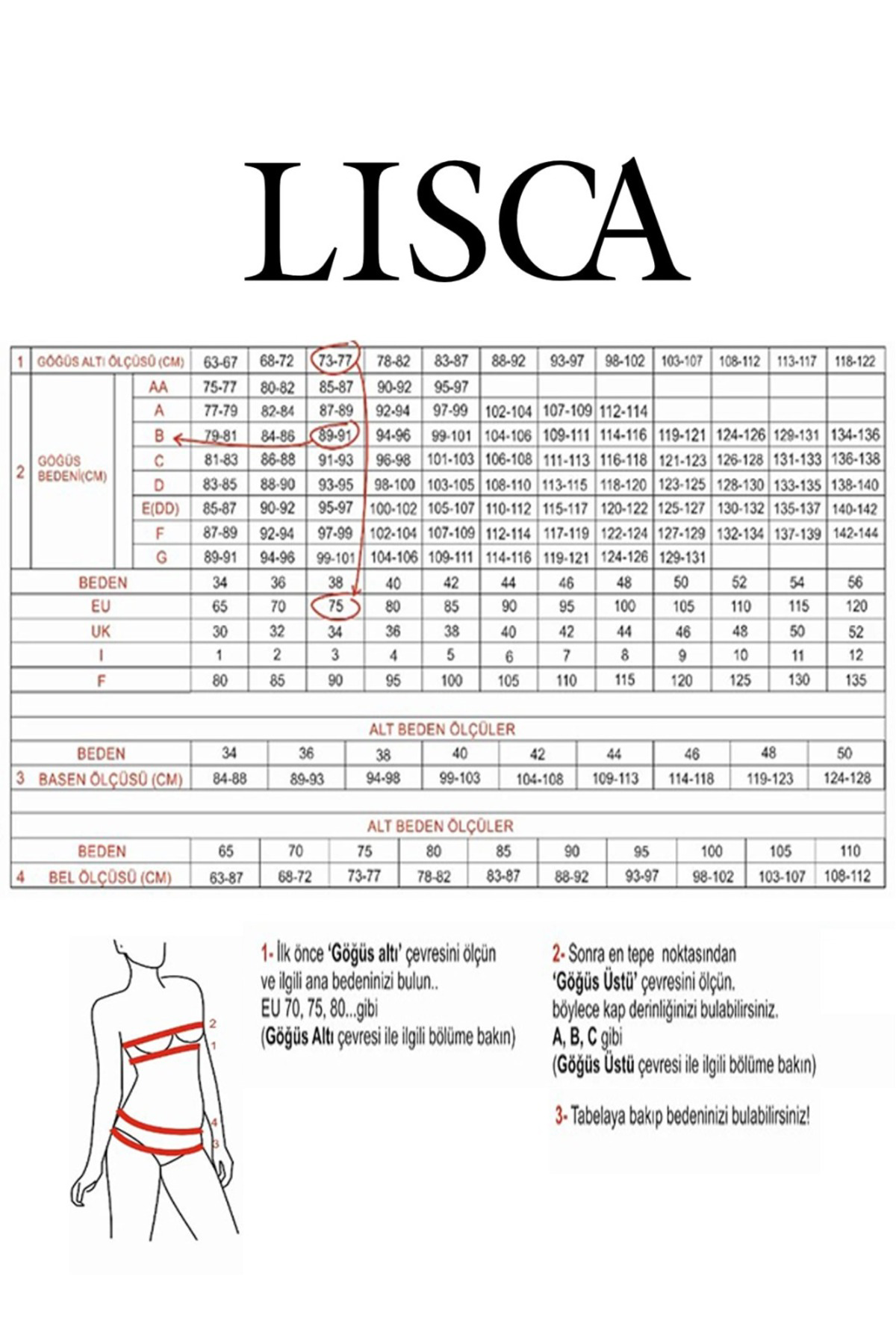 Lısca Carolıne 20178 Toparlayıcı Siyah Sütyen