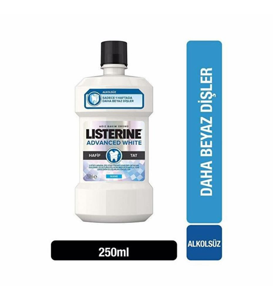 Listerine Advanced White 250 ml Hafif Tat Listerine Advanced White 250 ml Hafif Tat