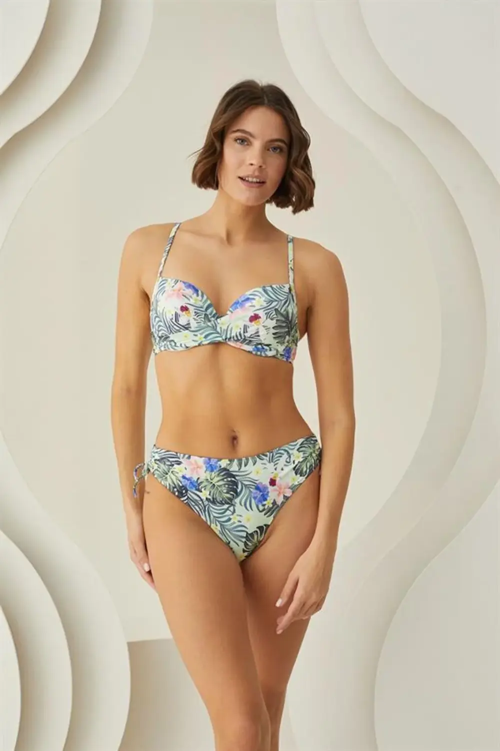 Litae Çiçek Desenli Kaplı Bikini Takımı