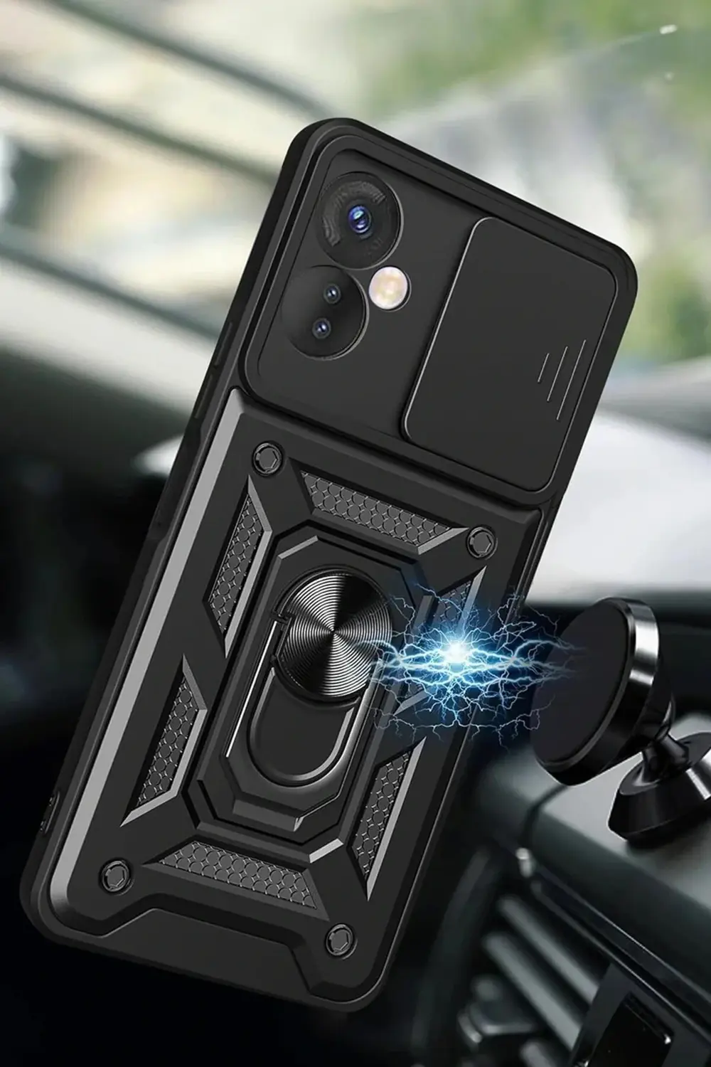 LitaeTrend İnfinix Hot 30 5G Kılıf Pars Lens Yüzüklü Silikon - Gü