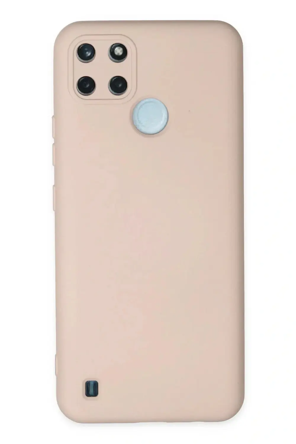 LitaeTrend Realme C25Y Kılıf Nano içi Kadife Silikon - Pudra