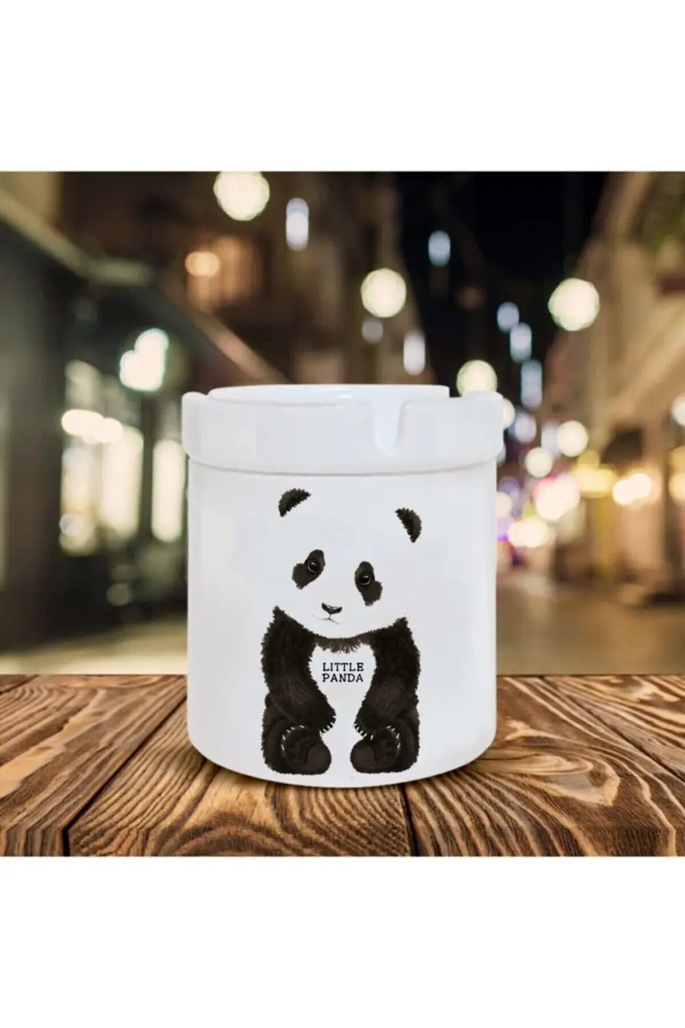 Little Panda Temalı Seramik Şık Küllük