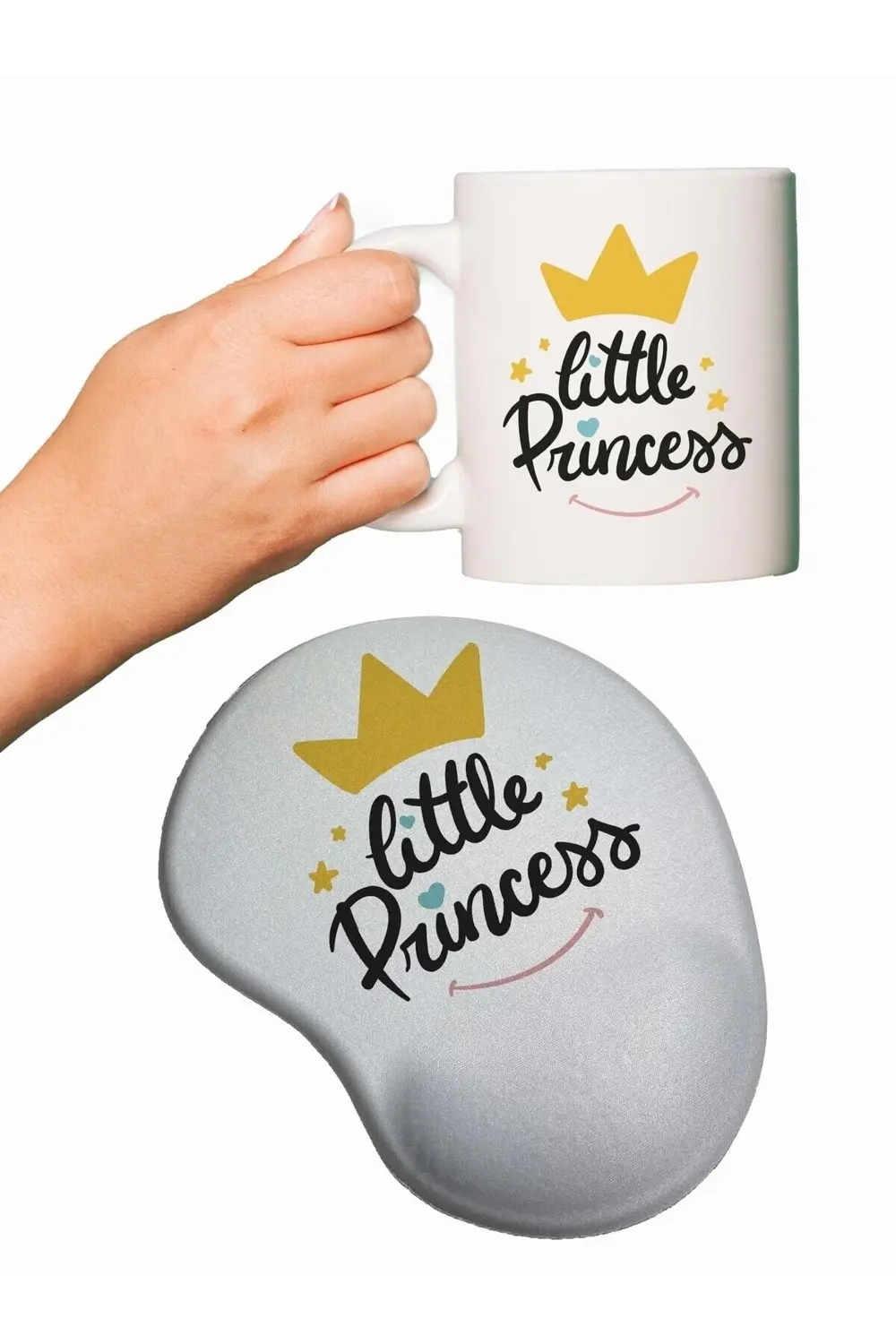 Little Princess Baskılı Mouse Pad + Kupa Bardak Mug