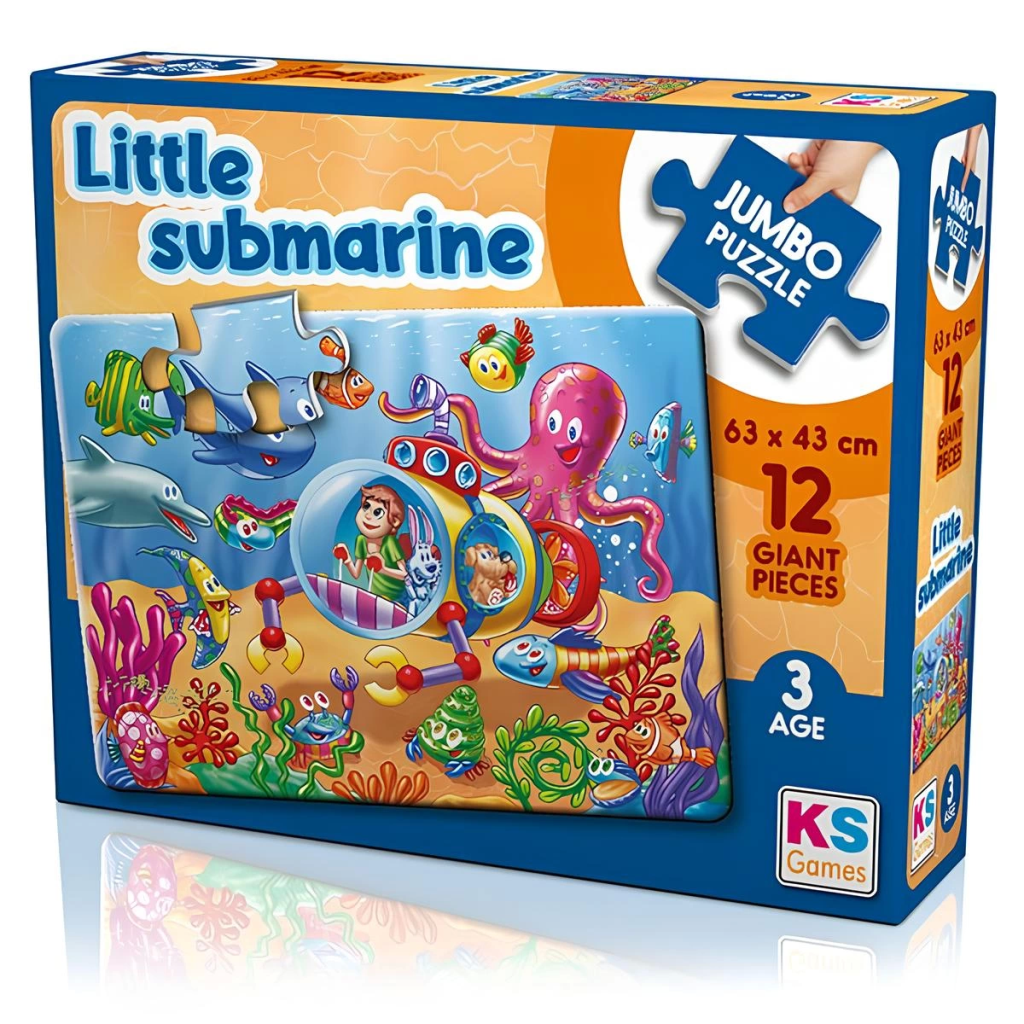 Little Submarine 12 Parça Jumbo Boy Puzzle Little Submarine 12 Parça Jumbo Boy Puzzle