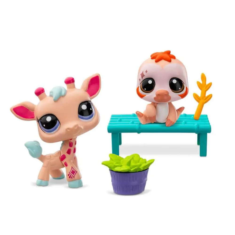 Littlest Pet Shop Minişler 2’li Figür Seti S2 - Zürafa Ve Tembel 
