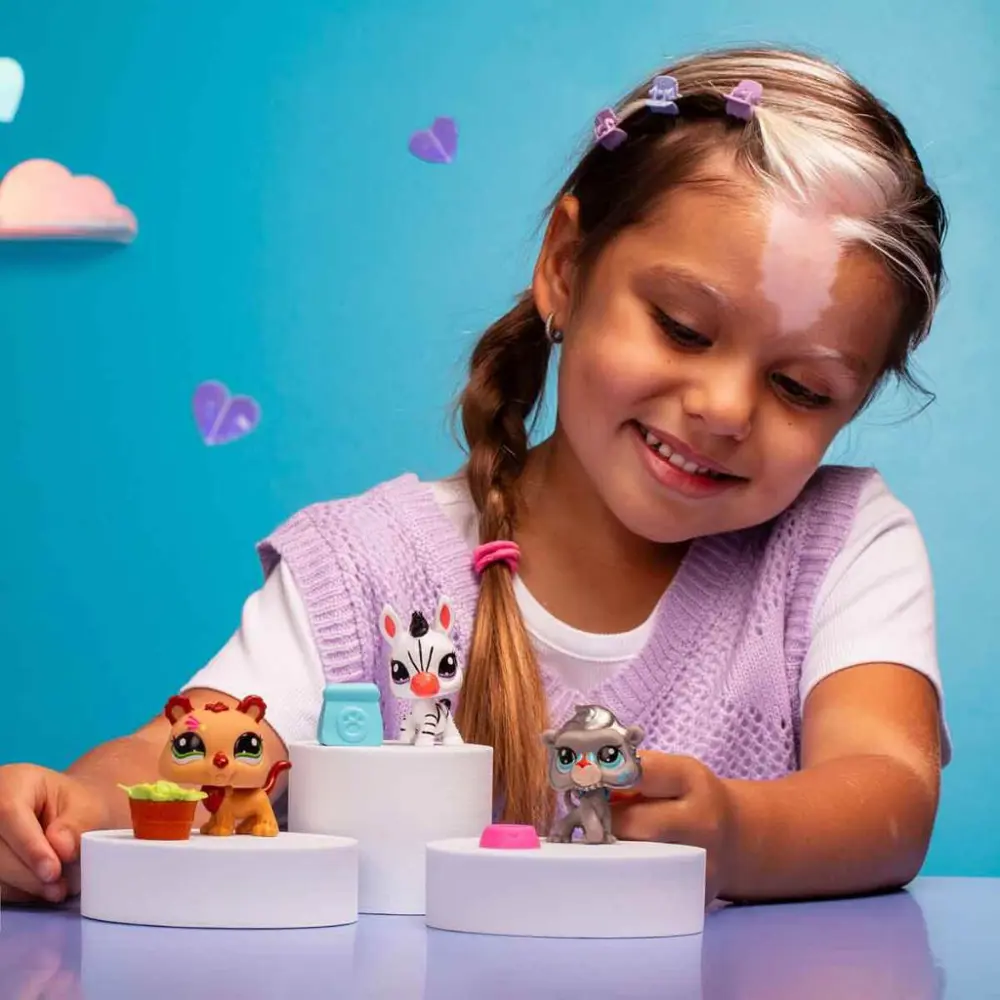 Littlest Pet Shop Minişler 3’lü Figür Seti S2 - Zebra – Aslan – M