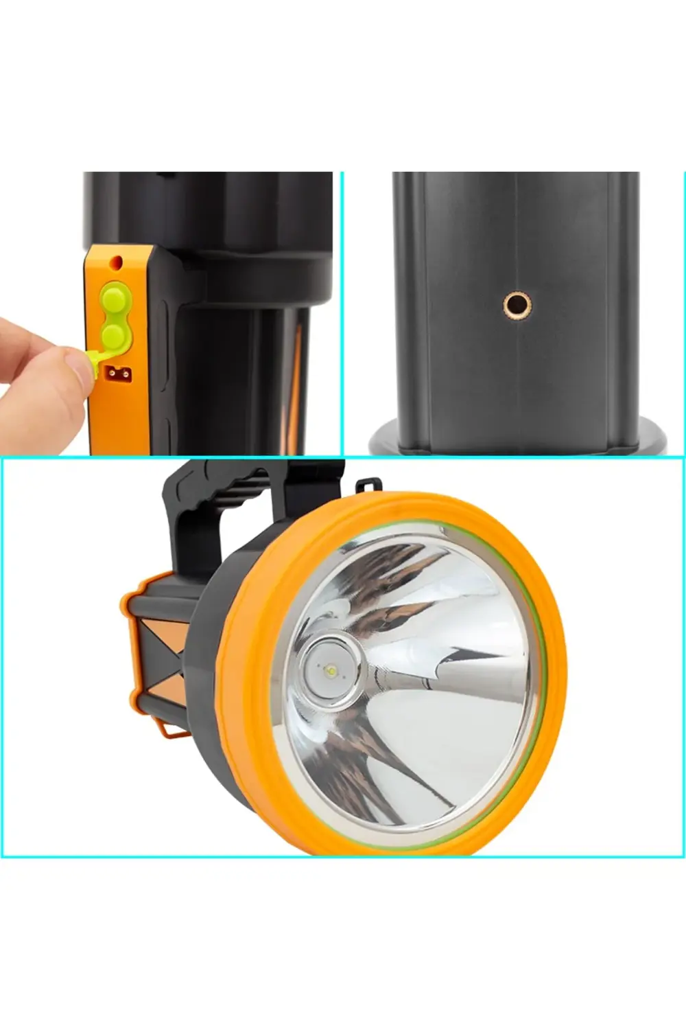 Lityum Pilli 300 Watt Şarjlı Ledli 3 Kademeli Aydınlatıcı Uzun Iş