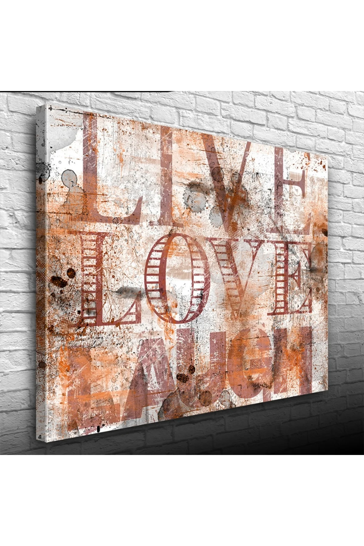 Live Love Poster Yağlıboya Kanvas Tablo 50 x 70