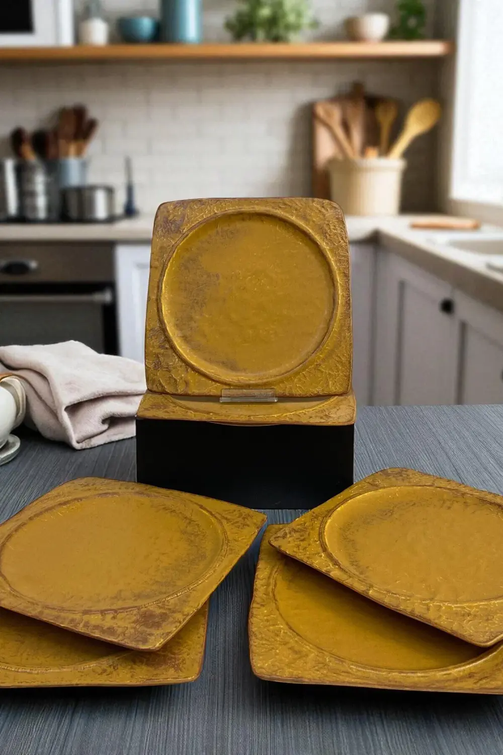 Livelli 25 cm Porselen Kare Servis Tabağı 6 Adet