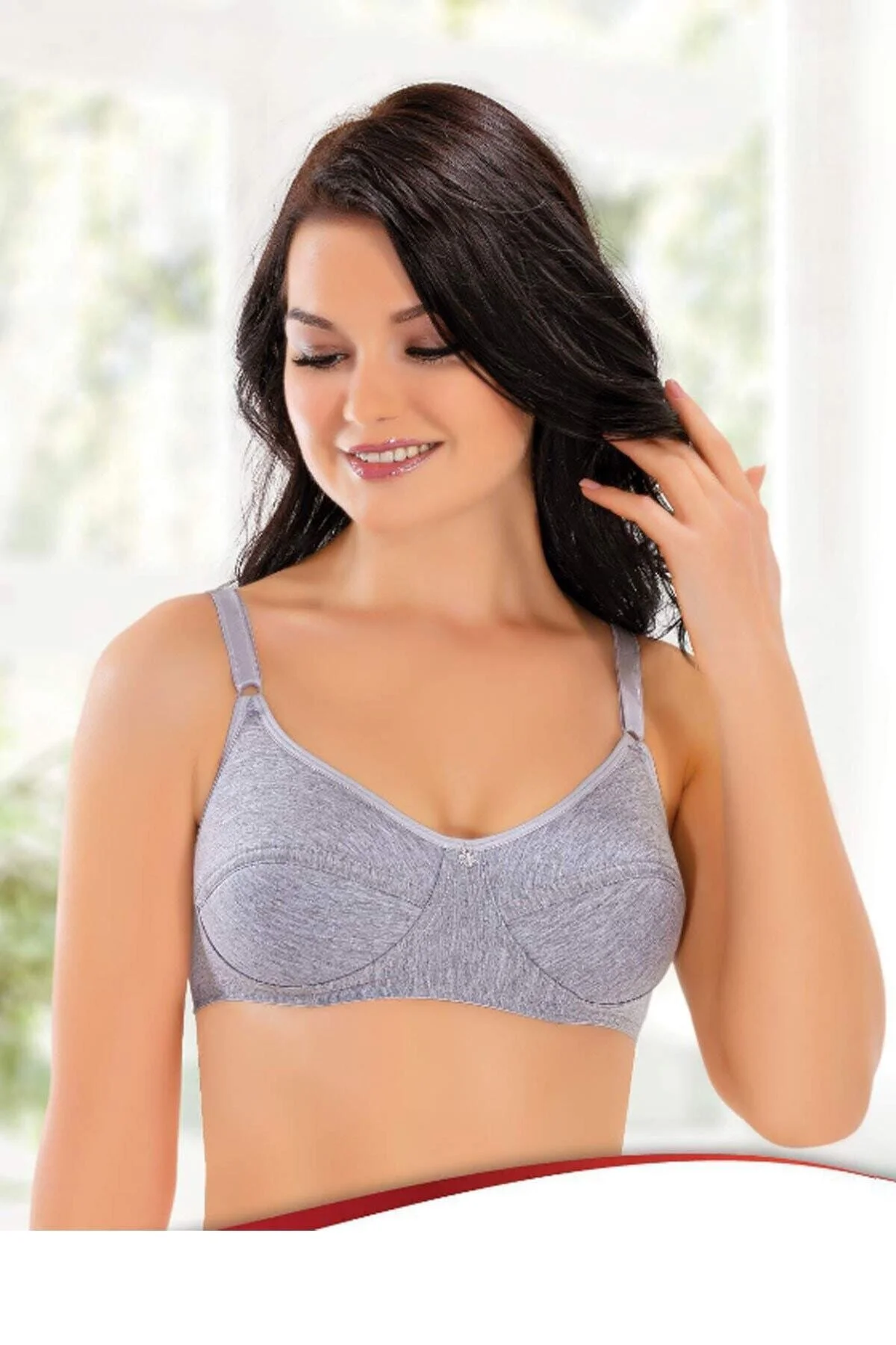 Liza 519 Penye Düz Büstiyer Sütyen - 95, Gri