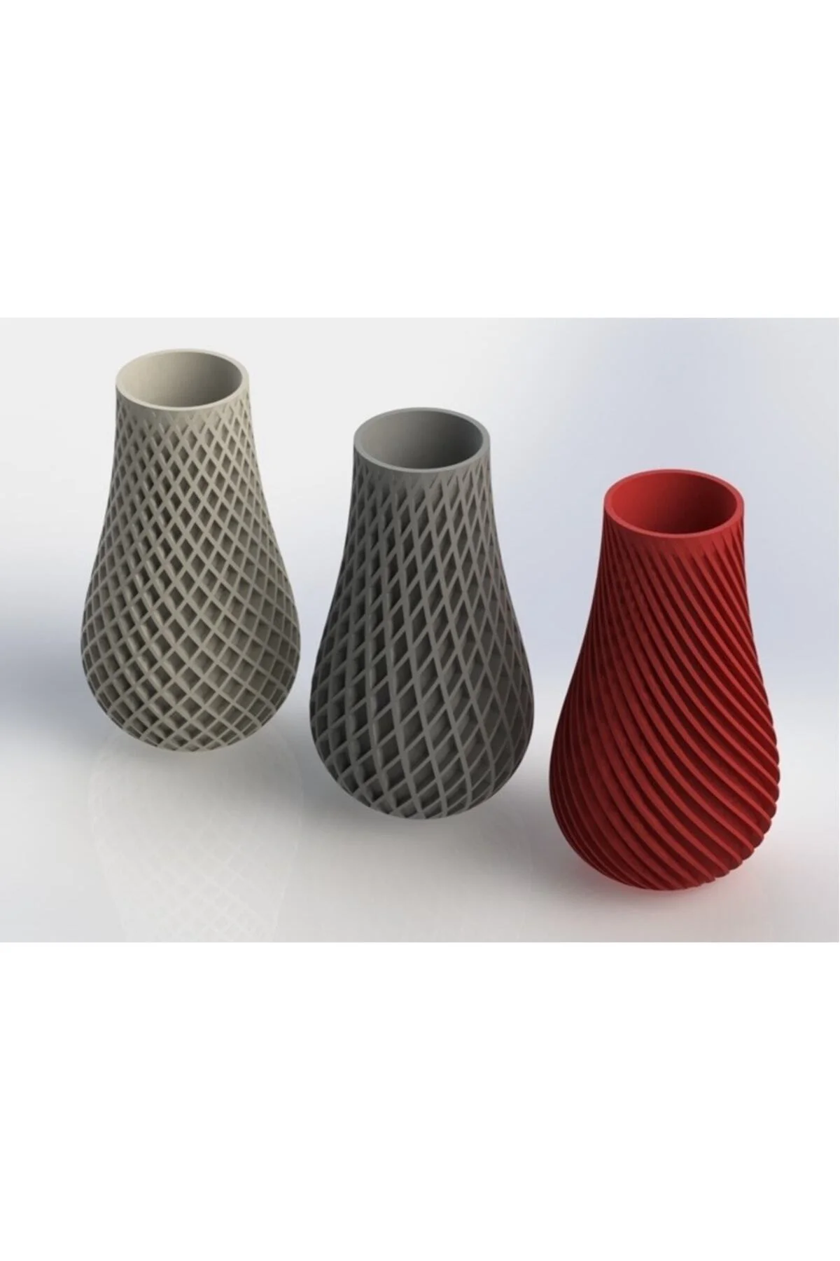 Lloret De Mar Lux Vazo Spiral Desen Beyaz 17cm