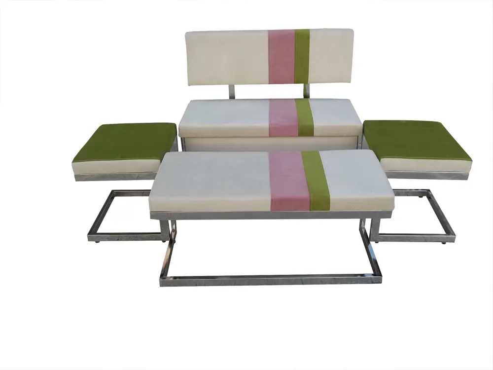 LOCA BANK Köşe takım 12521 model Metal Çelik Nikelaj Suni deri dö