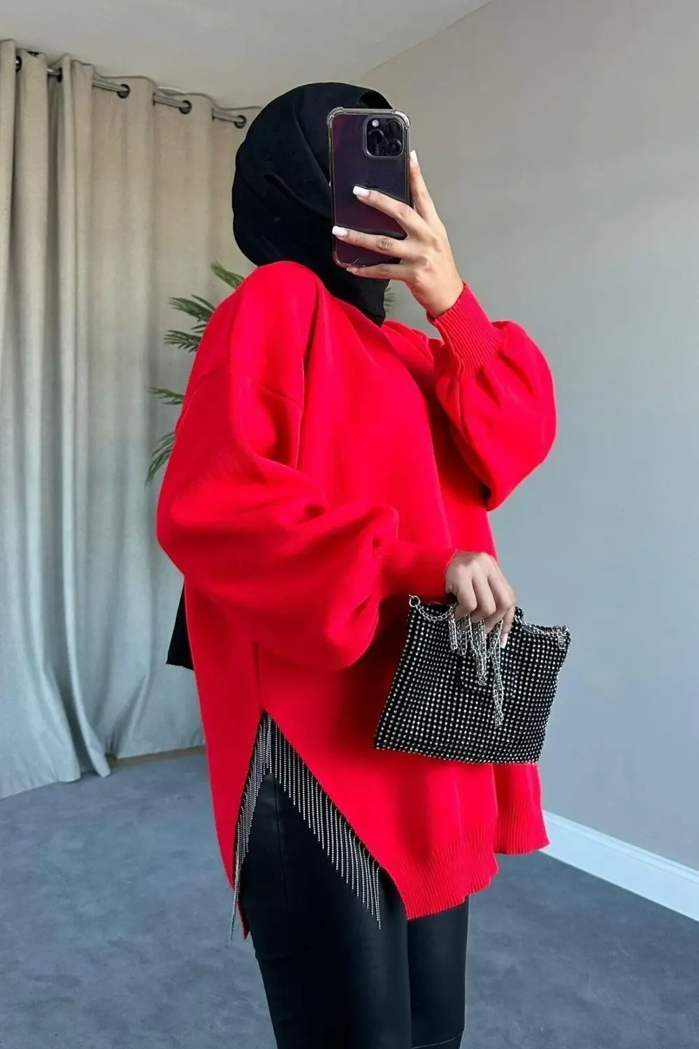 Locamz Yarı Zincirli Triko Kazak