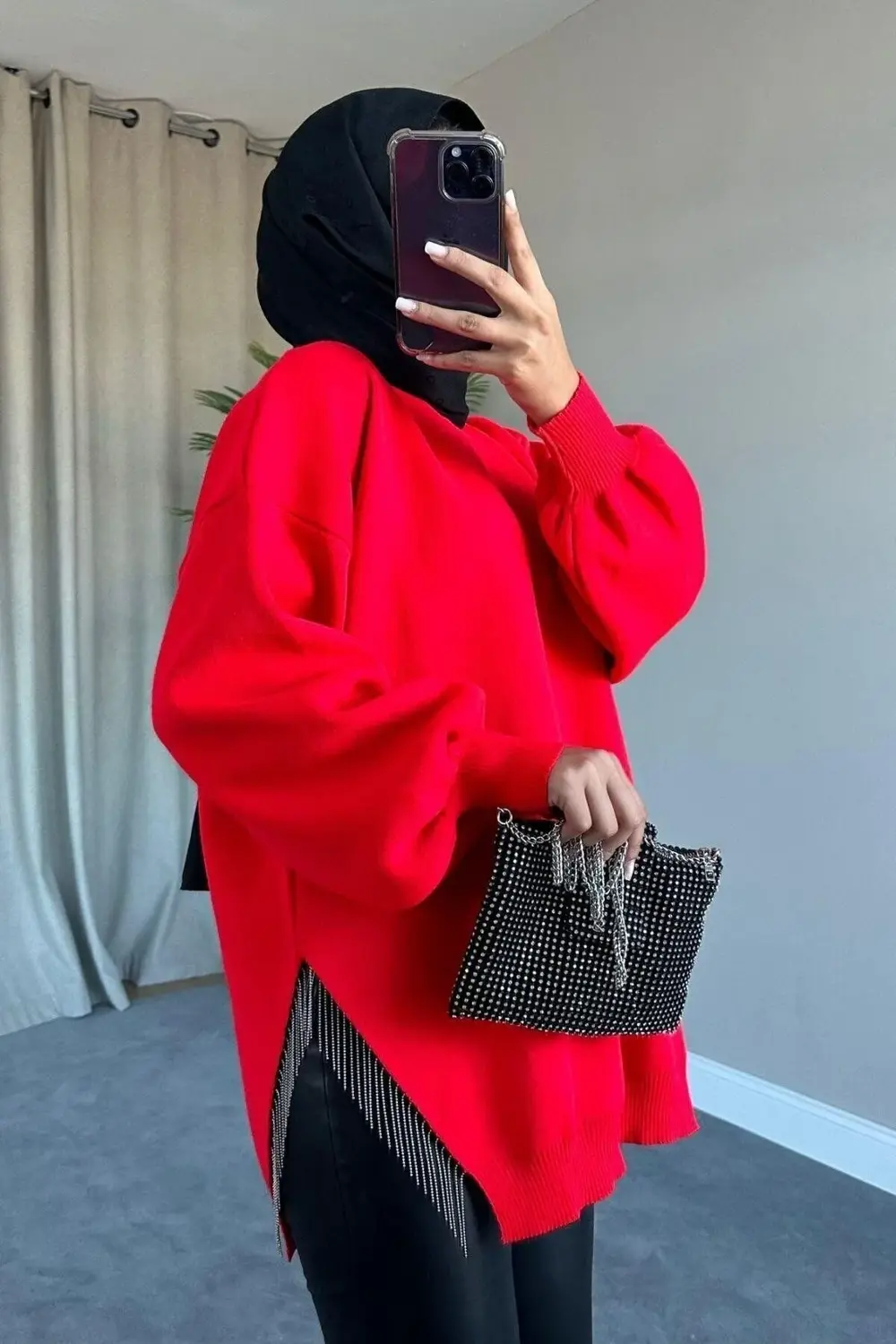 Locamz Yarı Zincirli Triko Kazak