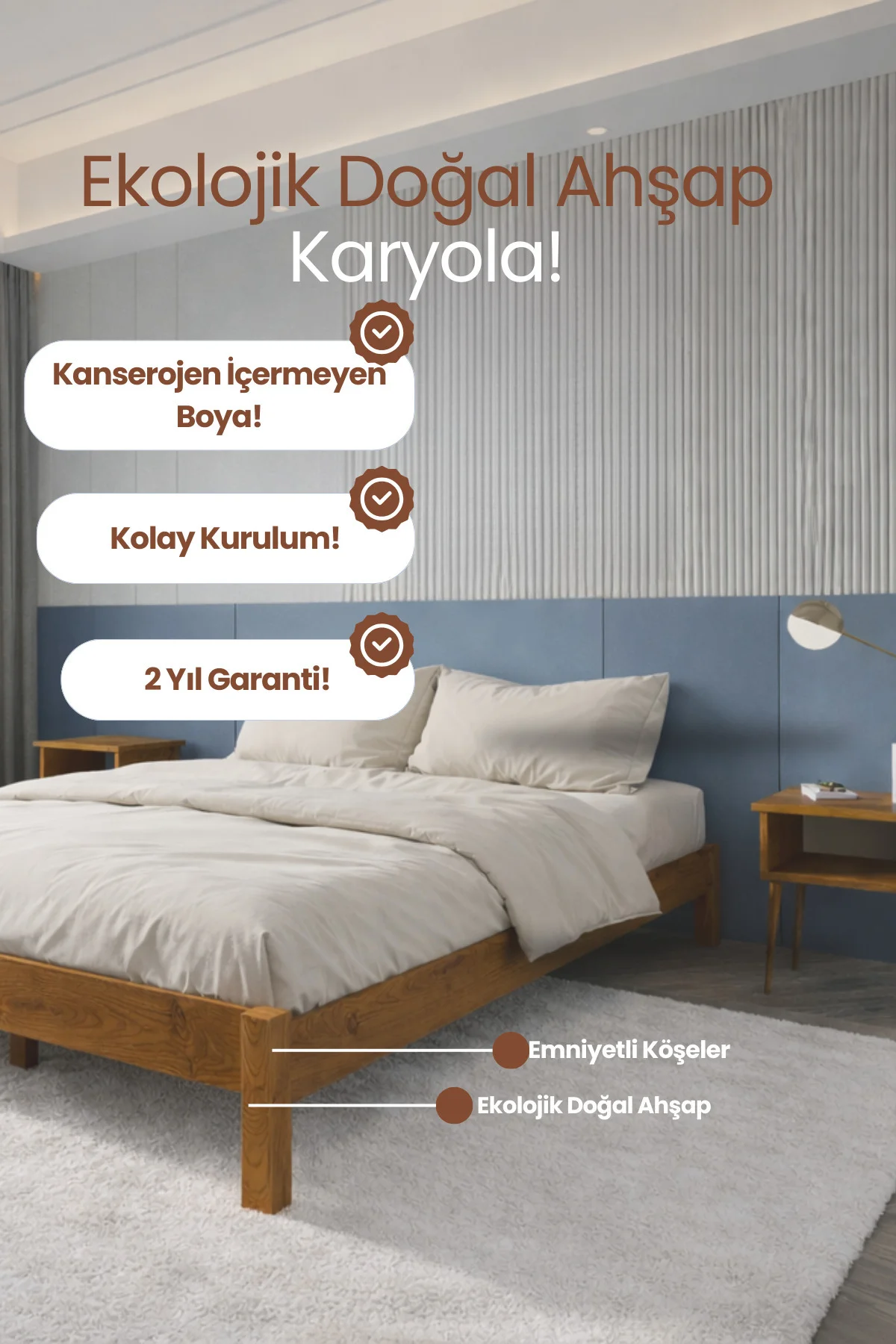 Loft Model Ahşap Karyola - Modern Minimalist Masif Ahşap Karyola Fiyatı, Yorumları ve Özellikleri