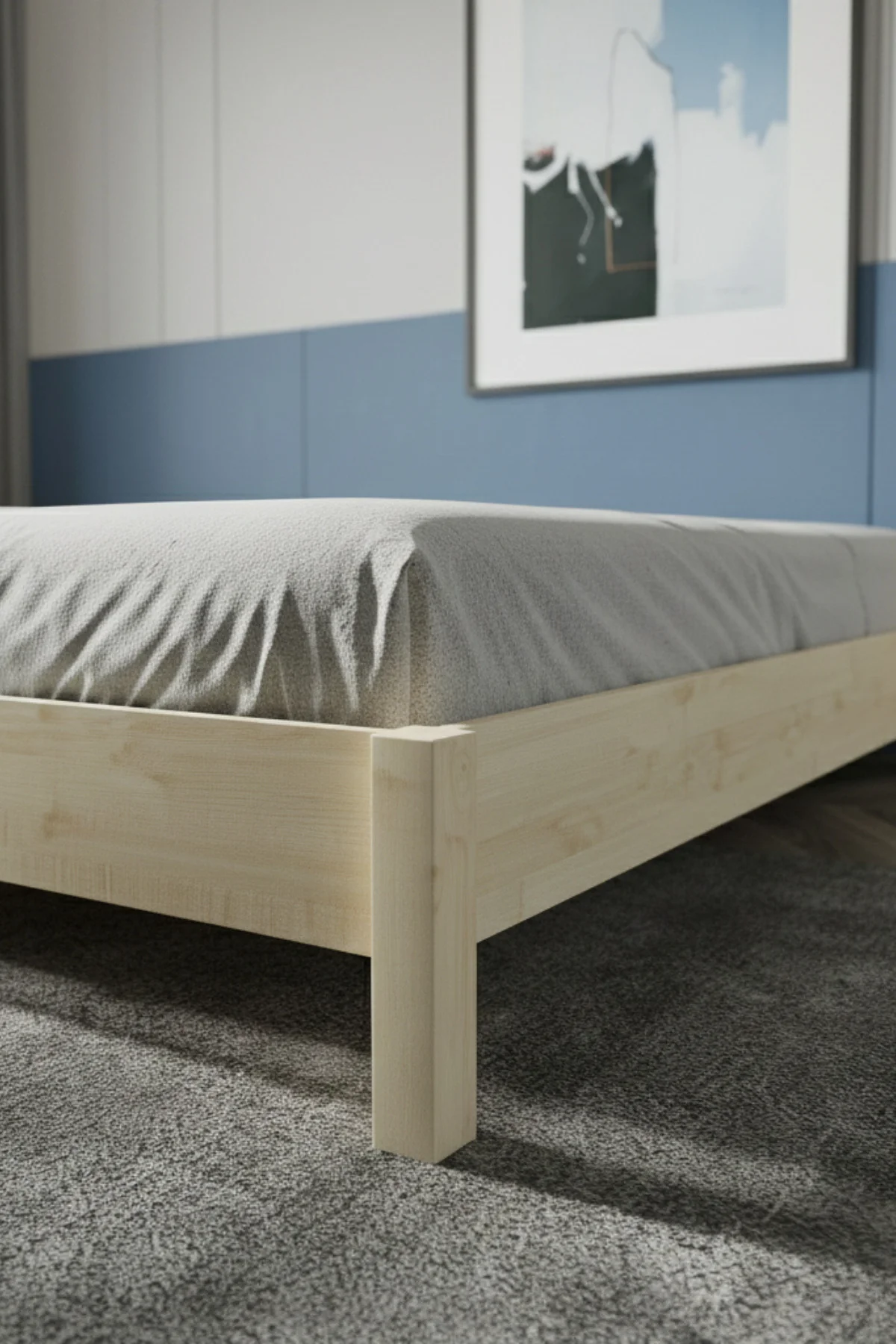 Loft Model Ahşap Karyola - Modern Minimalist Masif Ahşap Karyola Fiyatı, Yorumları ve Özellikleri