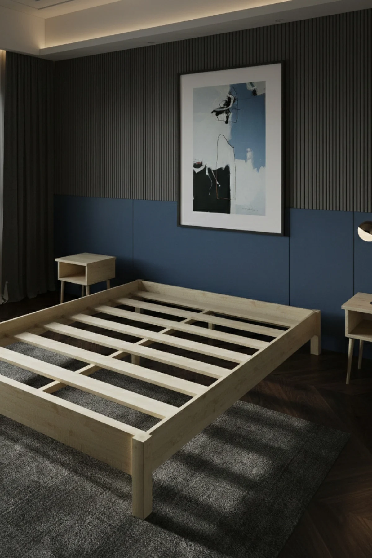 Loft Model Ahşap Karyola - Modern Minimalist Masif Ahşap Karyola Fiyatı, Yorumları ve Özellikleri