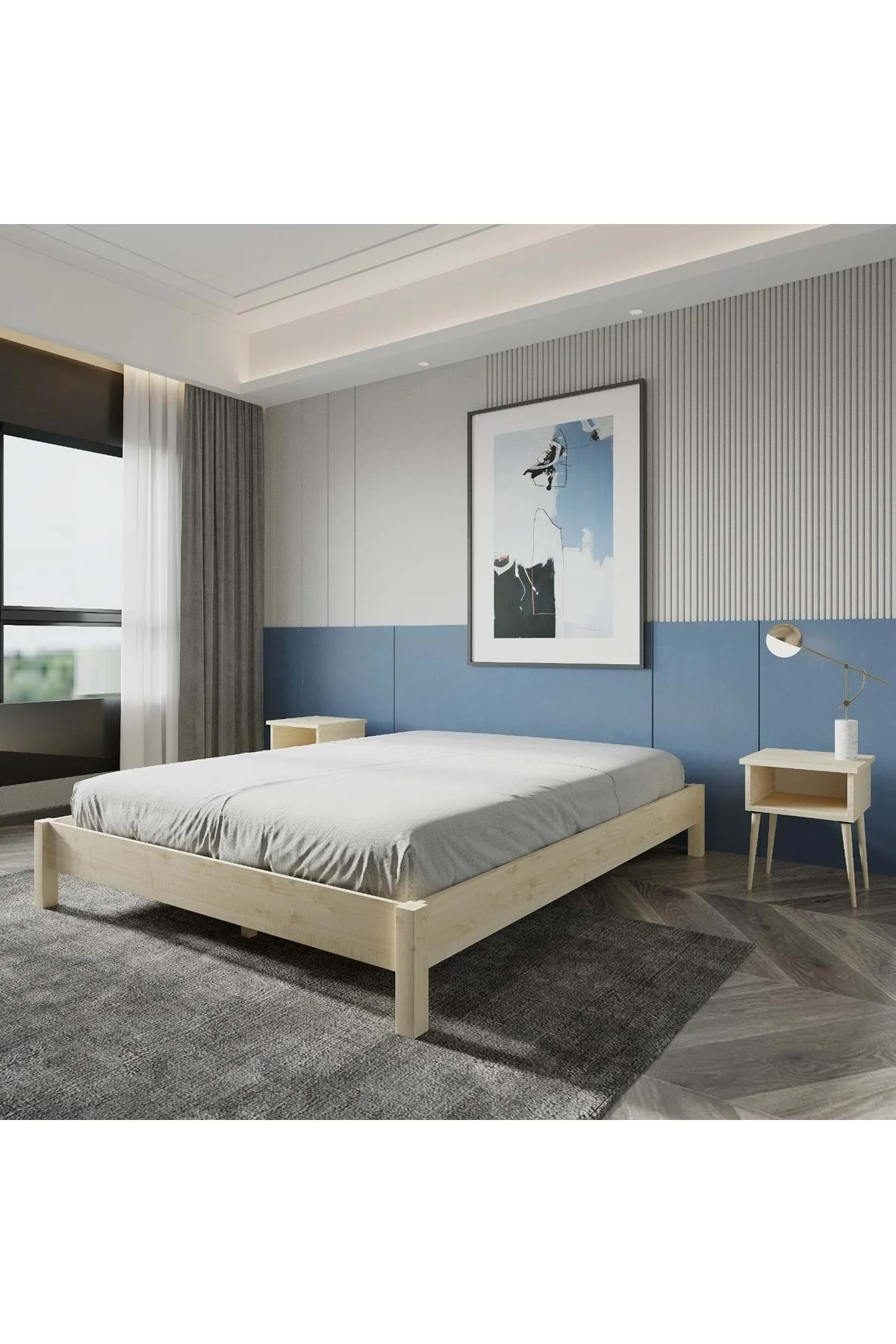 LOFT Model Vernikli Çam Ahşap Karyola Ve İki Komodin Set LOFT Model Vernikli Çam Ahşap Karyola Ve İki Komodin Set Fiyatı, Yorumları ve Özellikleri