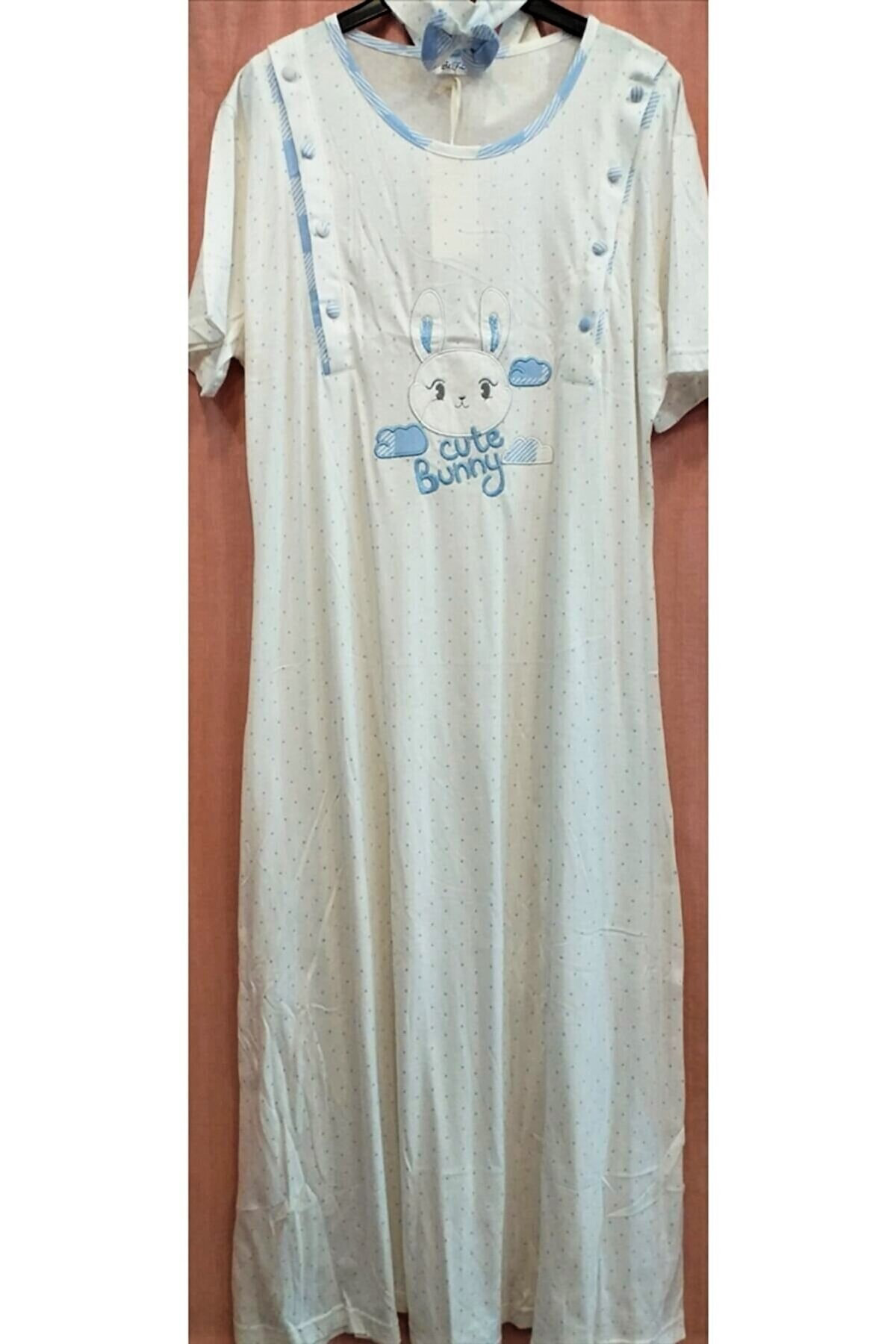 Flz Lohusa Gecelik Ekru-Mavi