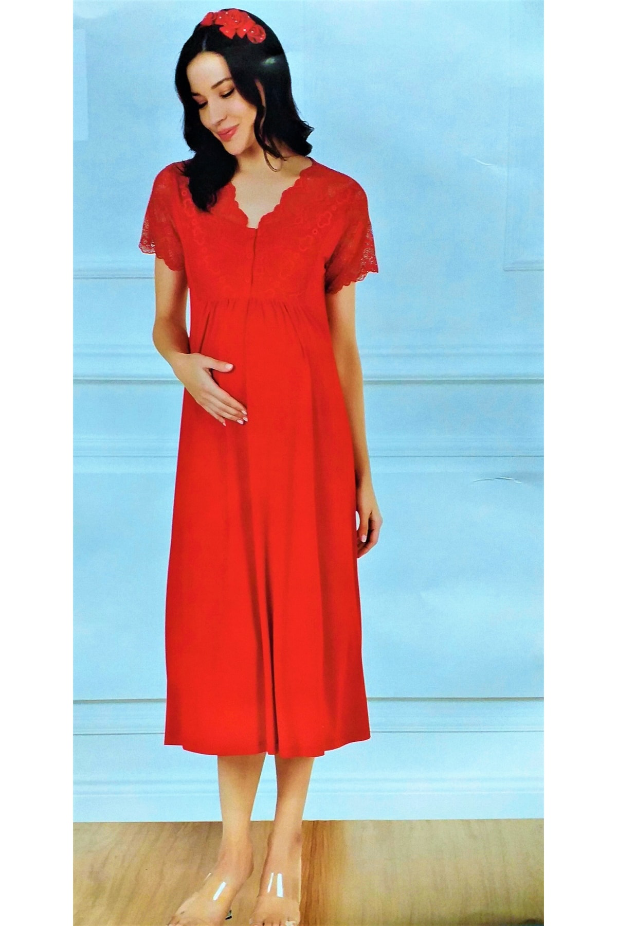 Flz Lohusa Gecelik Kırmızı