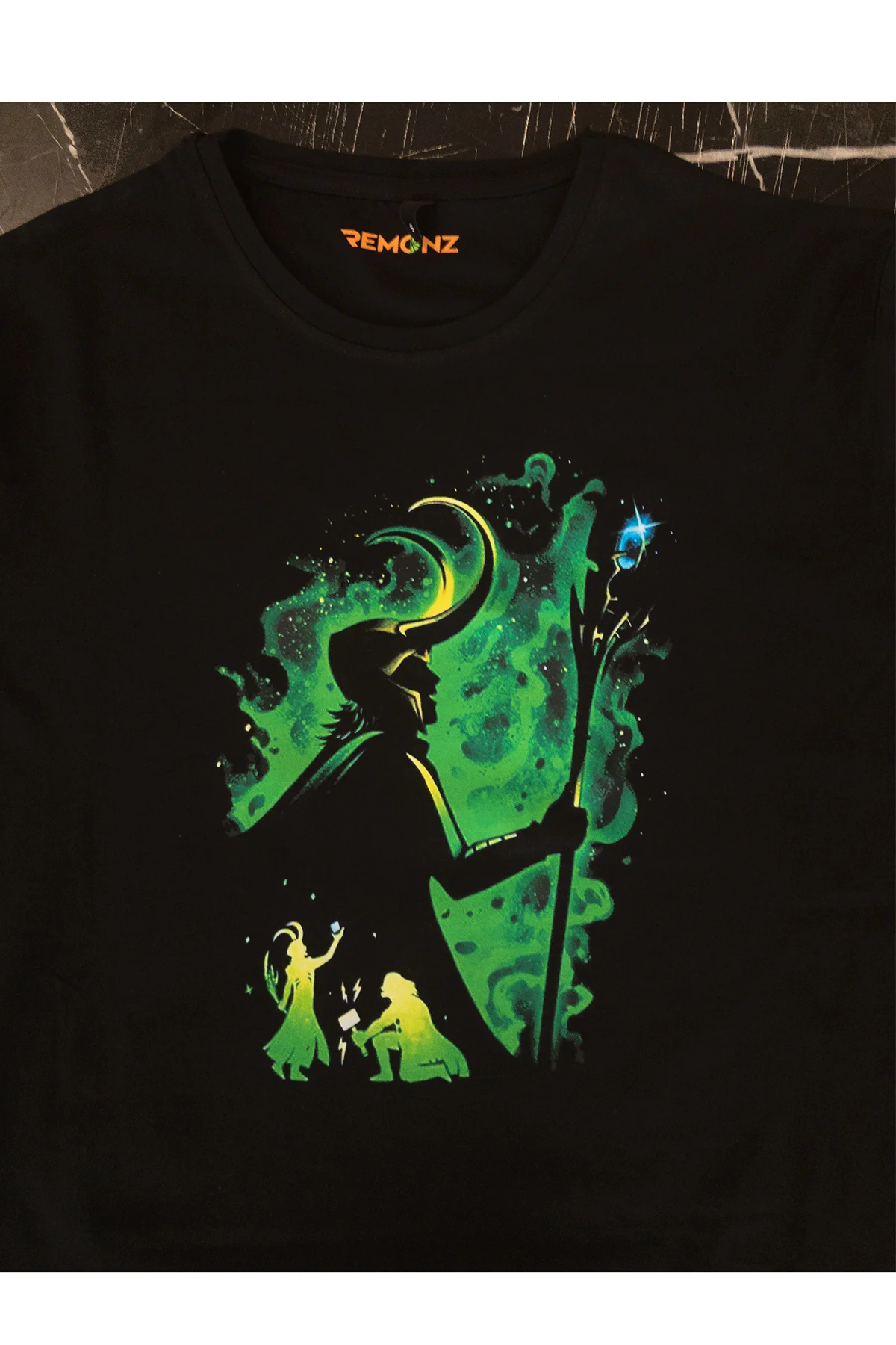 Loki Baskılı %100 Pamuk Oversize T-shirt Büyük Beden Tişört