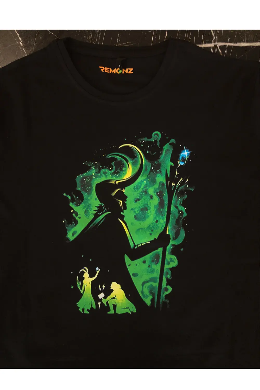 Loki Baskılı %100 Pamuk Oversize T-shirt Büyük Beden Tişört