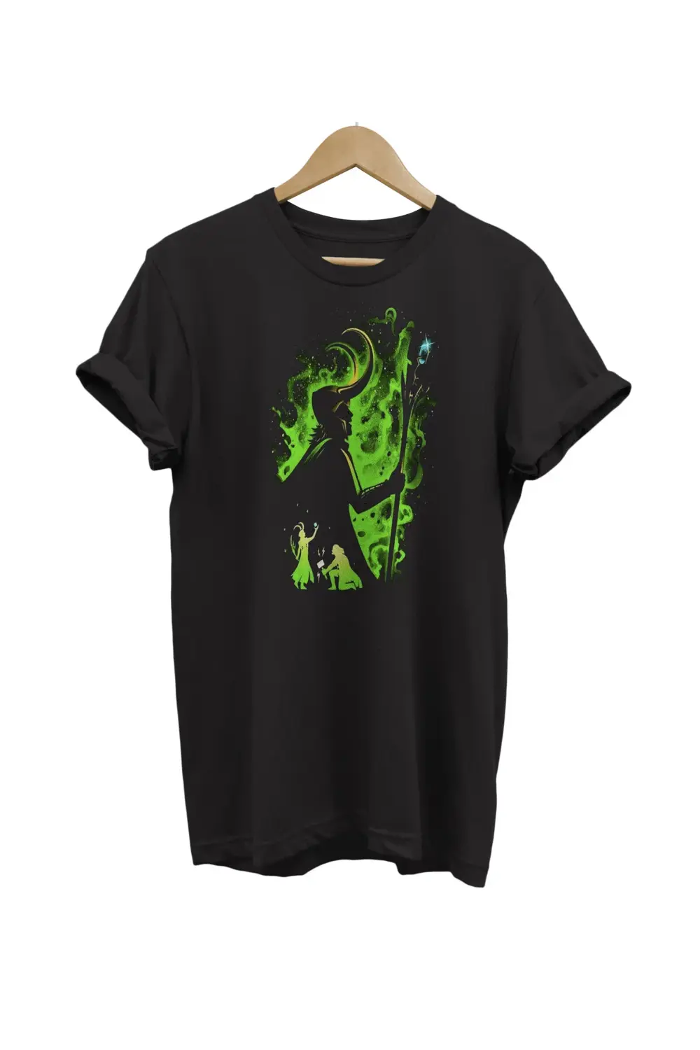 Loki Baskılı %100 Pamuk Oversize T-shirt Büyük Beden Tişört