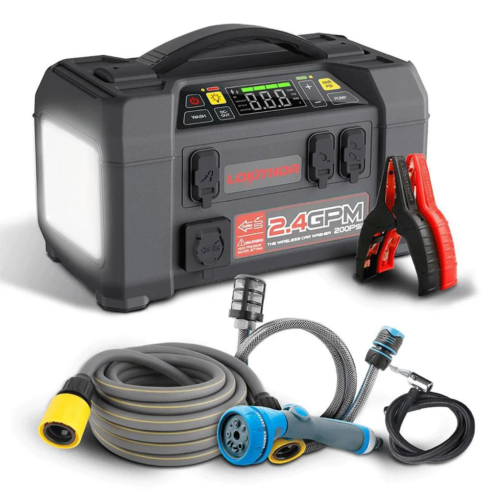 Lokithor AW401 12V 2500Amp Li-Polimer Akıllı Akü Takviye + Pompa + Basınçlı Yıkama + Powerbank + Led Lamba Lokithor AW401 12V 2500Amp Li-Polimer Akıllı Akü Takviye + Pompa + Basınçlı Yıkama + Powerbank + Led Lamba