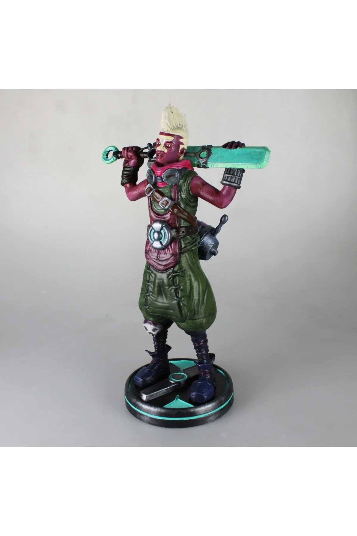 LOL Ekko Boyalı Figür League of Legends Zamanı Kıran Çocuk Figür Büyük Boy 25CM