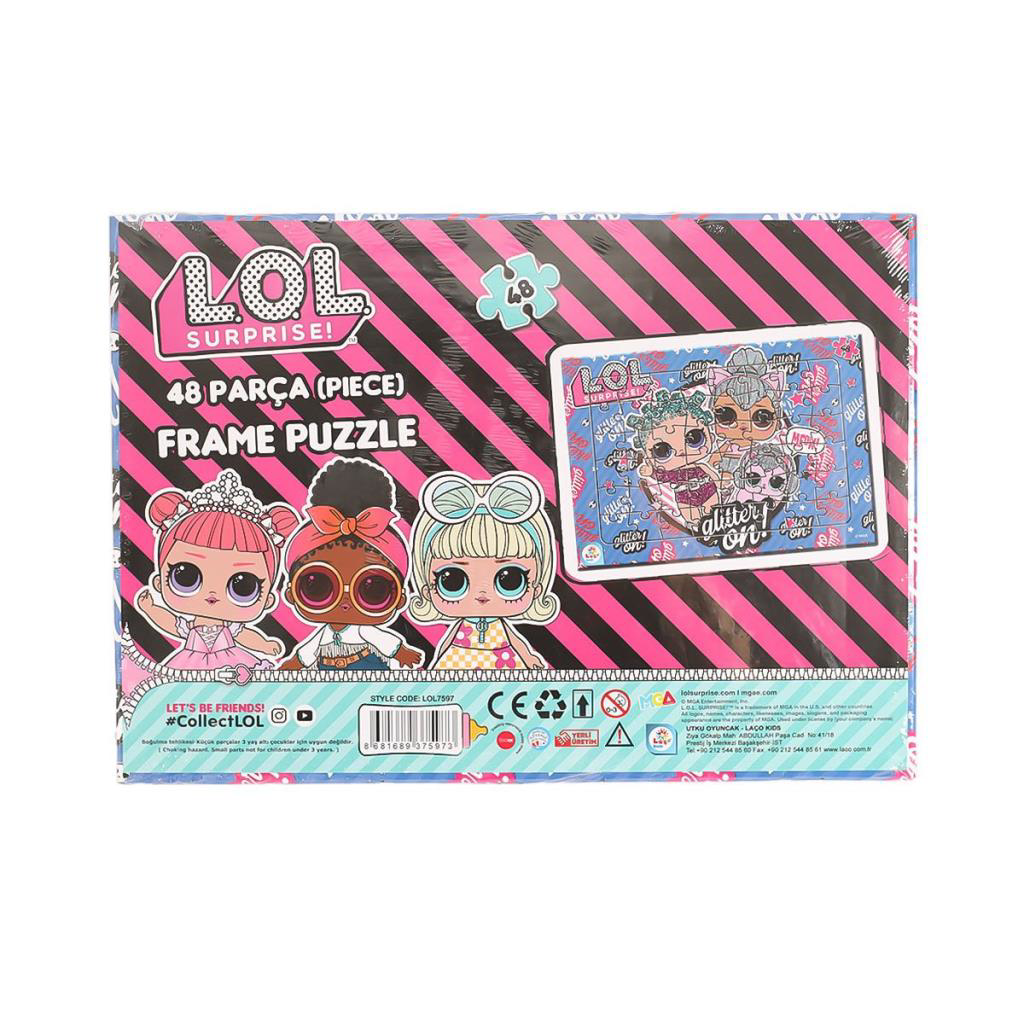 LOL7597 LOL Frame Puzzle 48 Parça -Laço LOL7597 LOL Frame Puzzle 48 Parça -Laço