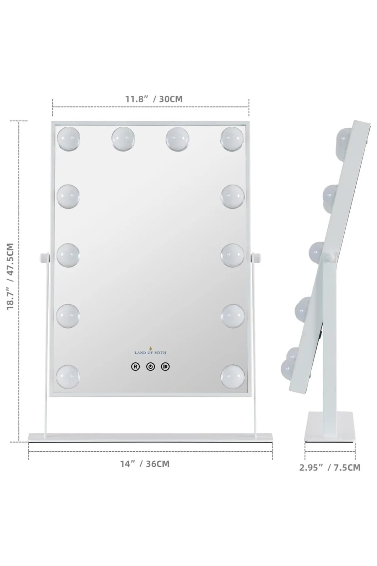 - LOM2085 Hollywood Style 3 Renk Led Işıklı Makyaj Aynası, Dokunm