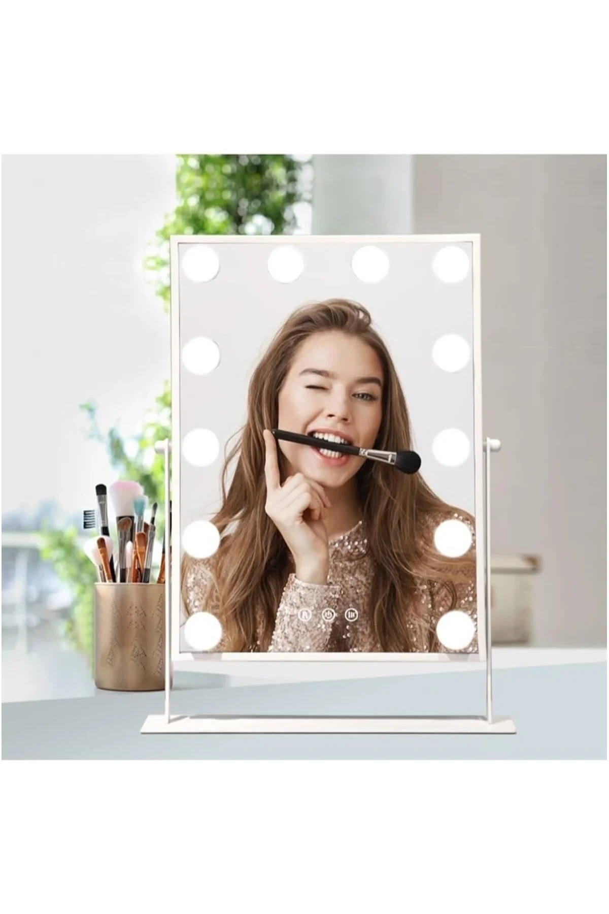 - LOM2085 Hollywood Style 3 Renk Led Işıklı Makyaj Aynası, Dokunm