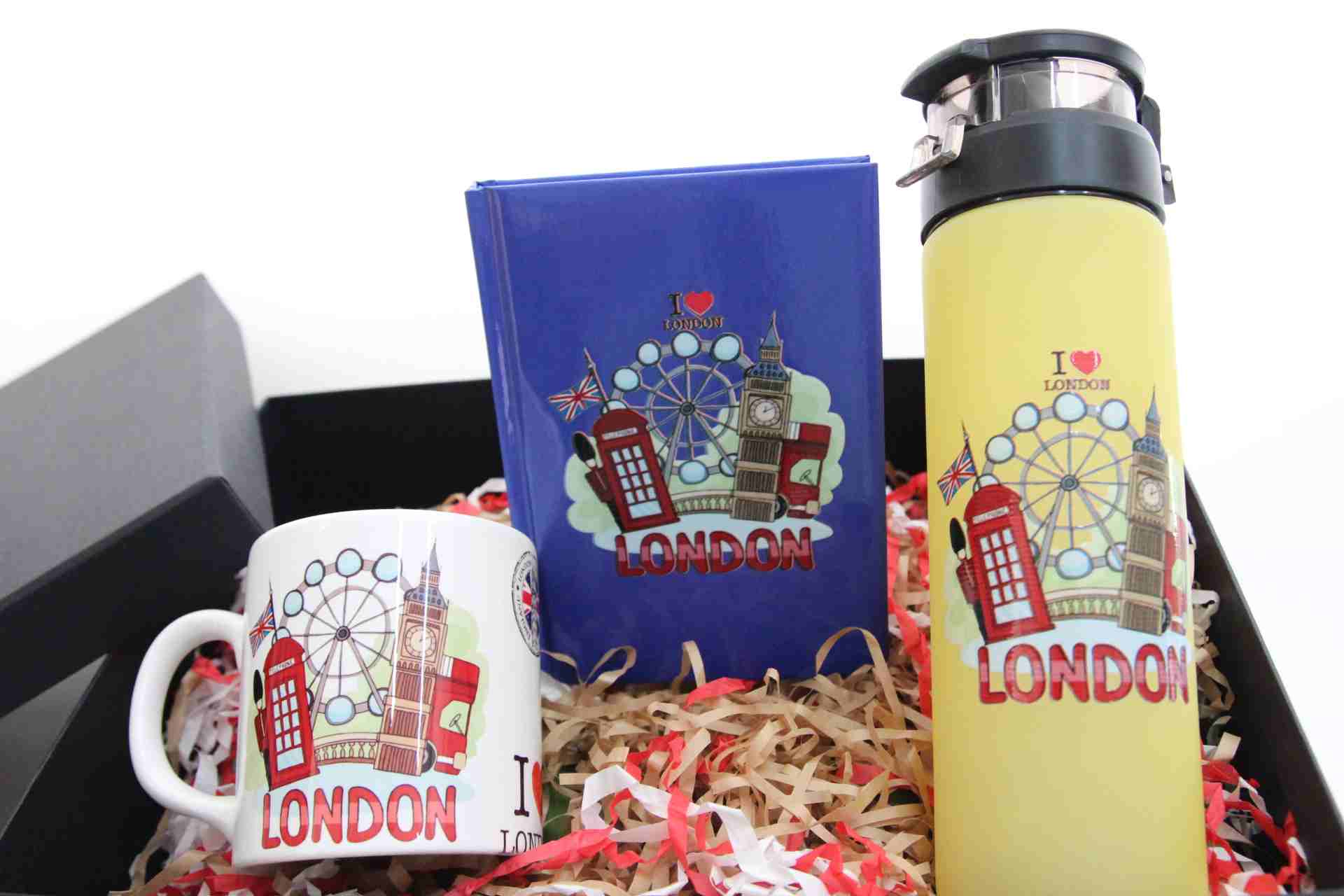 İhtiyaçavm London Temali Hediye Seti - Termos, Kupa Bardak Ve Defter Hediye Kutusu