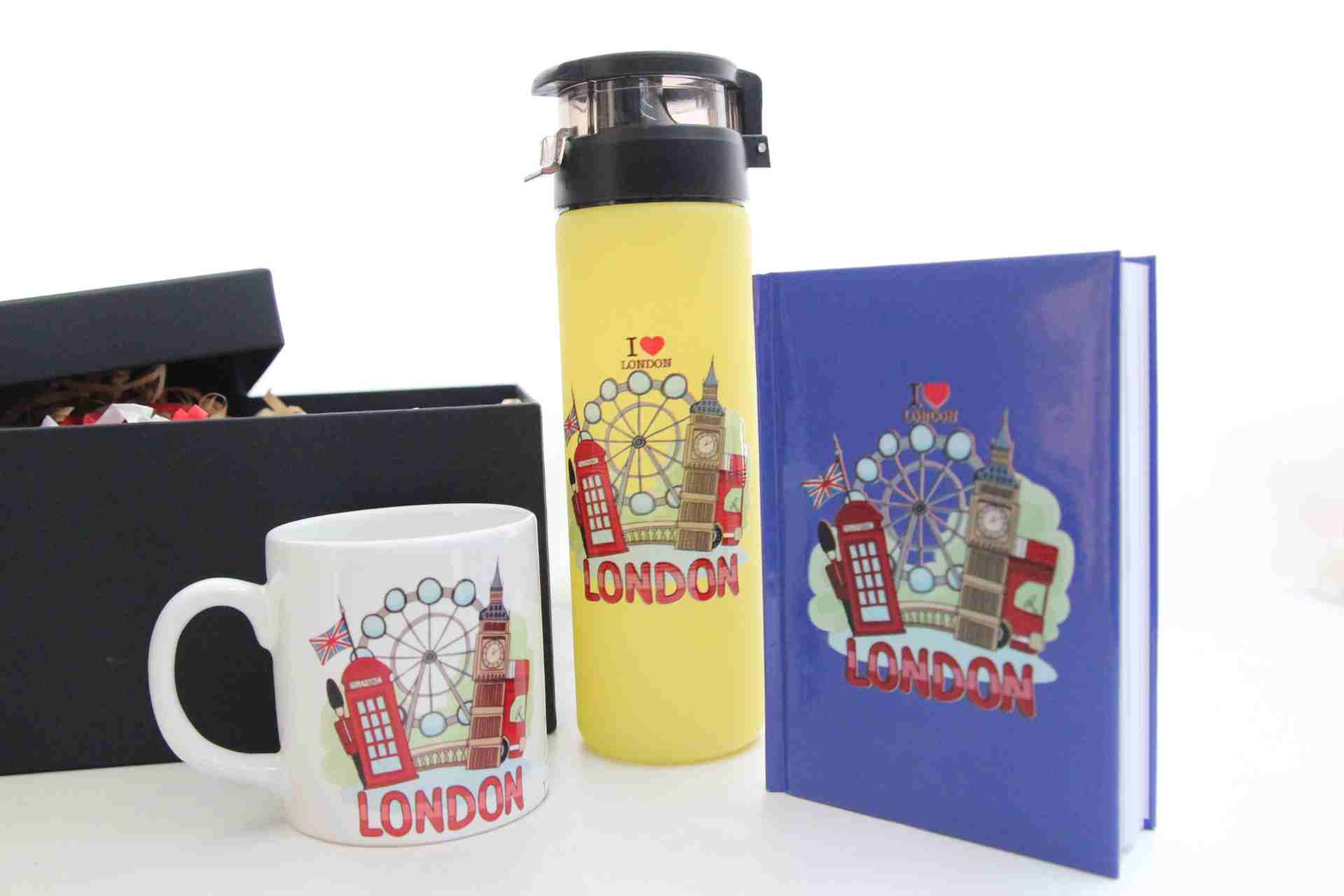 İhtiyaçavm London Temali Hediye Seti - Termos, Kupa Bardak Ve Defter Hediye Kutusu